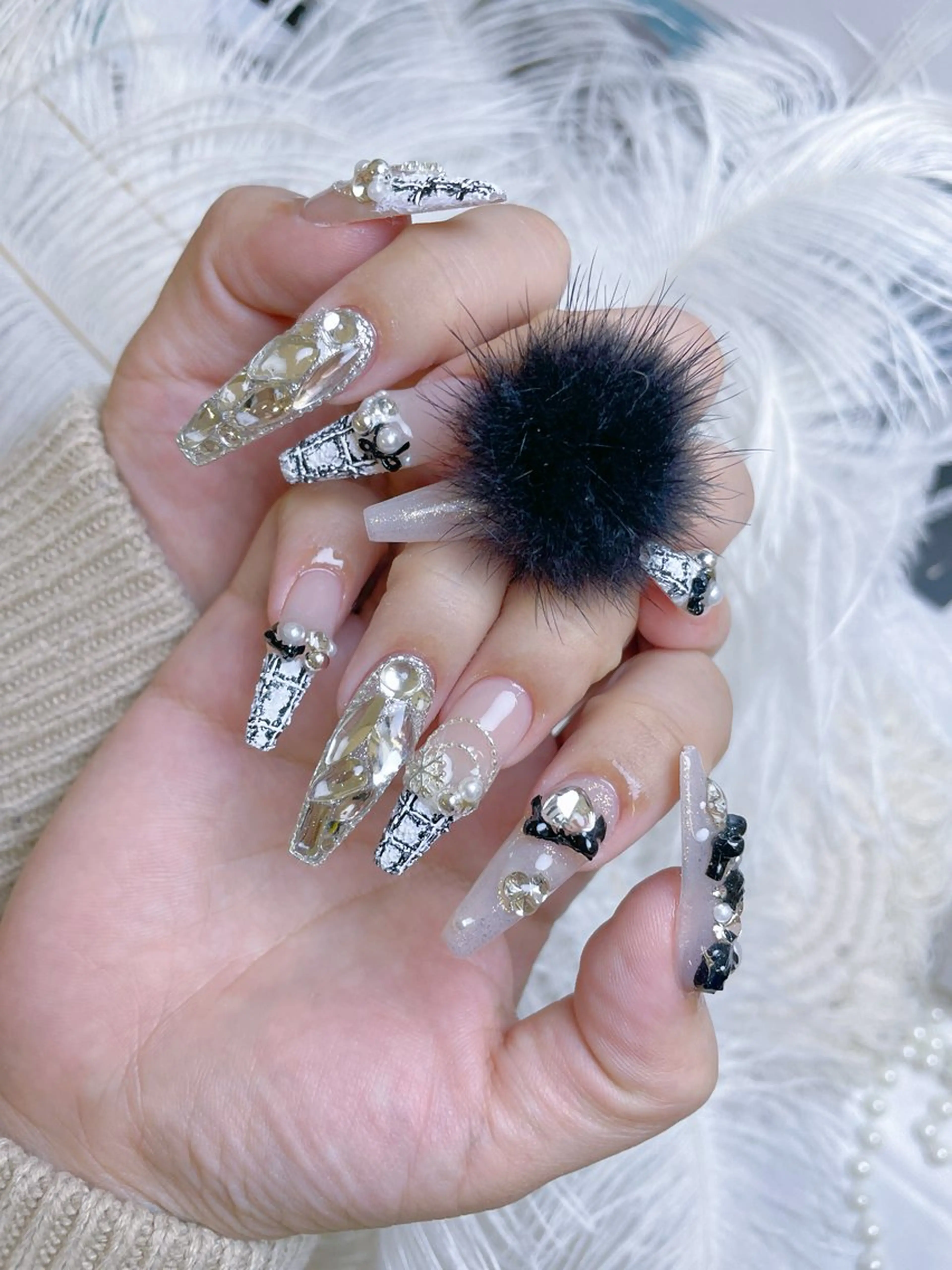 ネイル ジェルネイル ロングネイル スカルプネイル 春ネイル スーパーロングネイル ハンドネイル Melody Nail所属・Melody 3D/スカルプ専門店のネイルデザイン