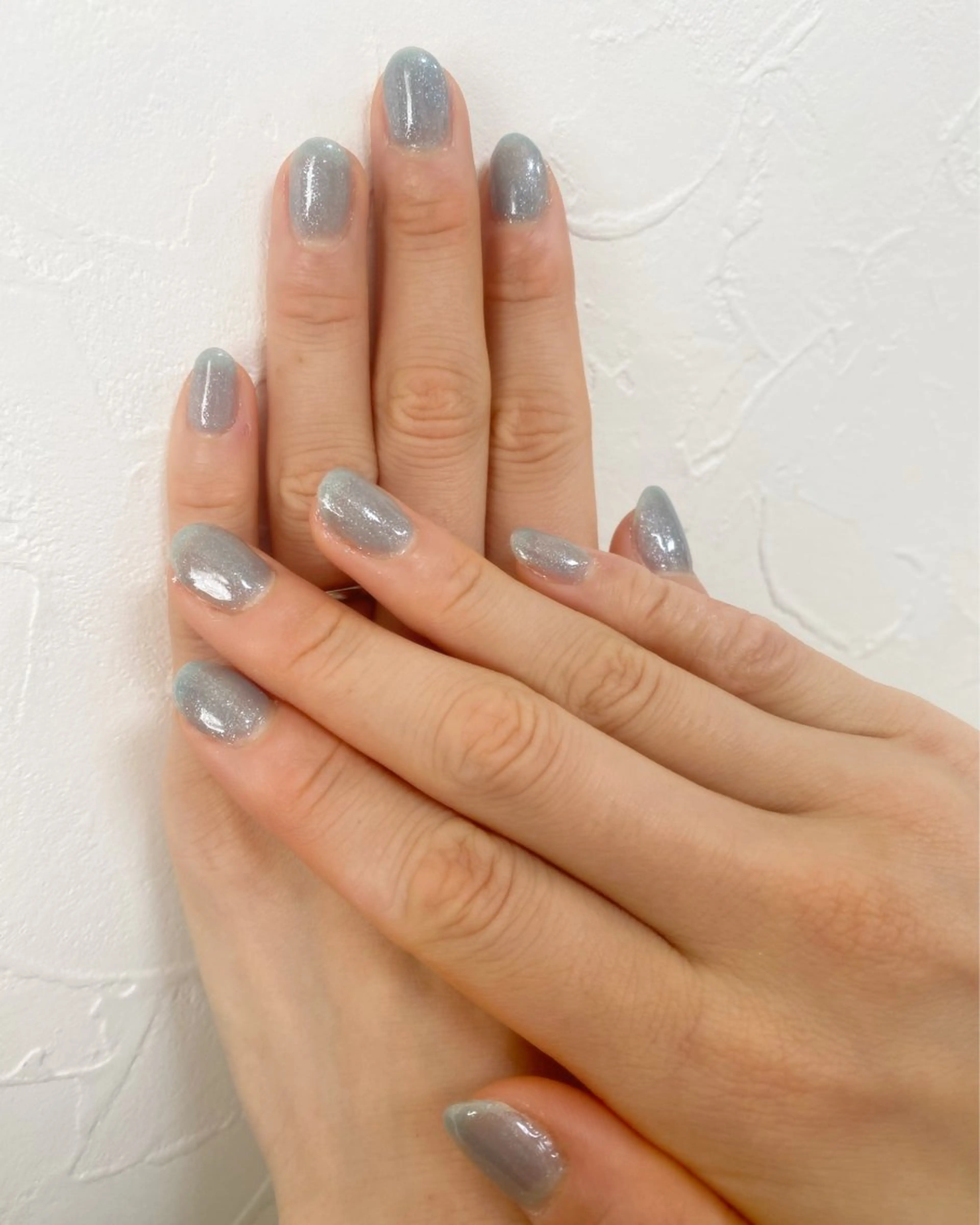 ネイル ラメ(グリッター) 水色 niji nailのネイルデザイン