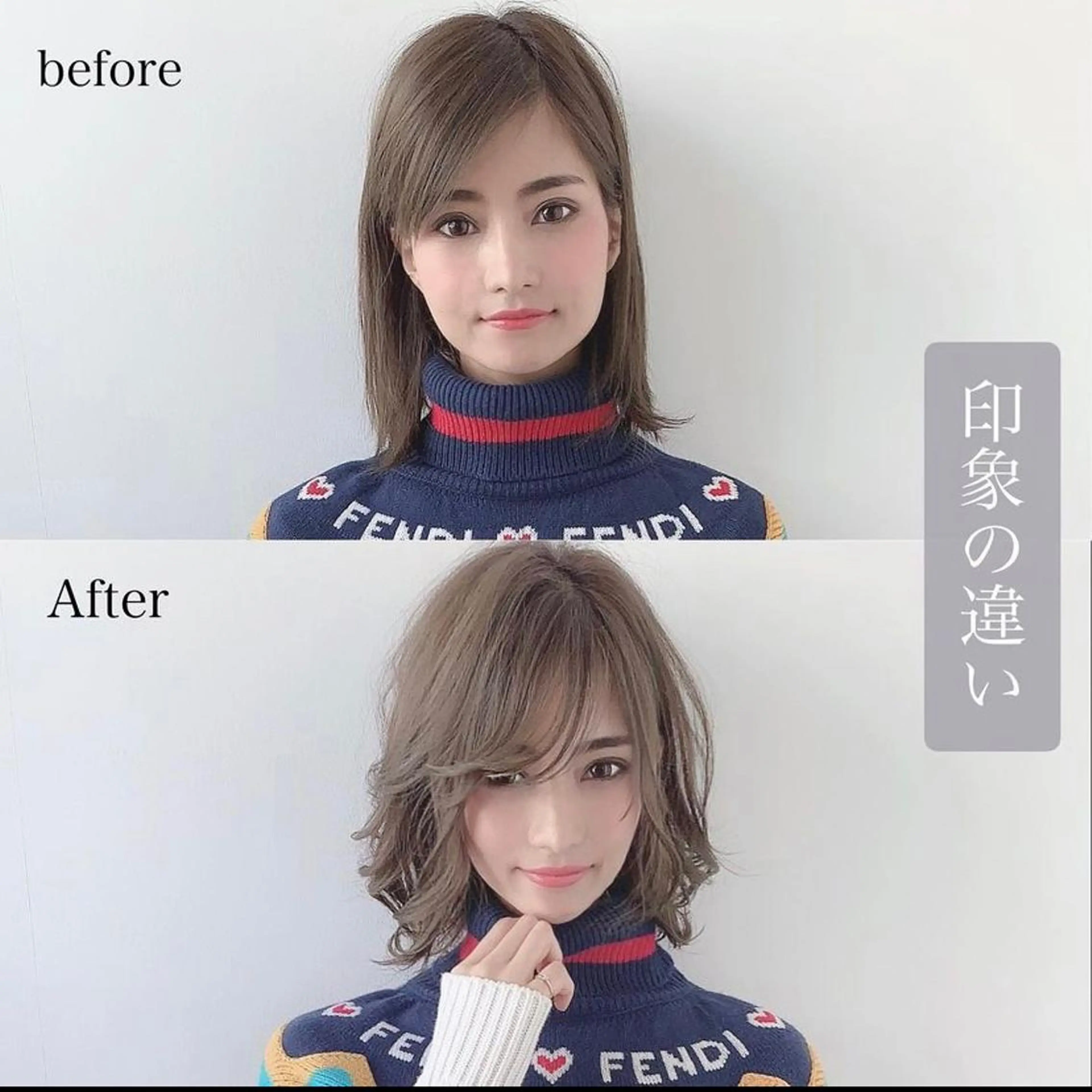 ミディアム カラー ボブ ✨️美髪矯正×似合わ せ艶カラー✨藤田透のヘアスタイル