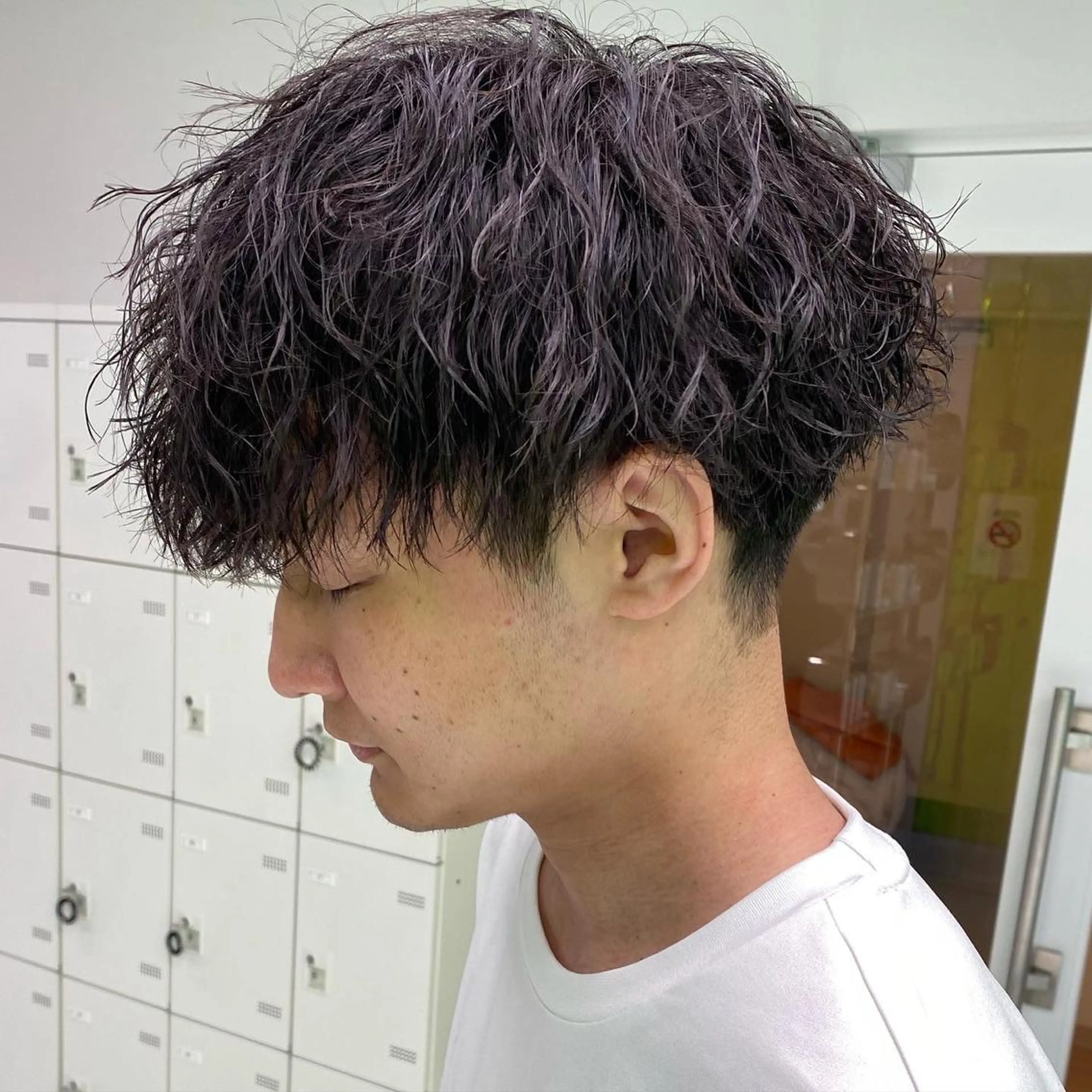 カラー パーマ メンズ 大人っぽ♡上品な暖色 ♡ブリーチなし♡のヘアスタイル