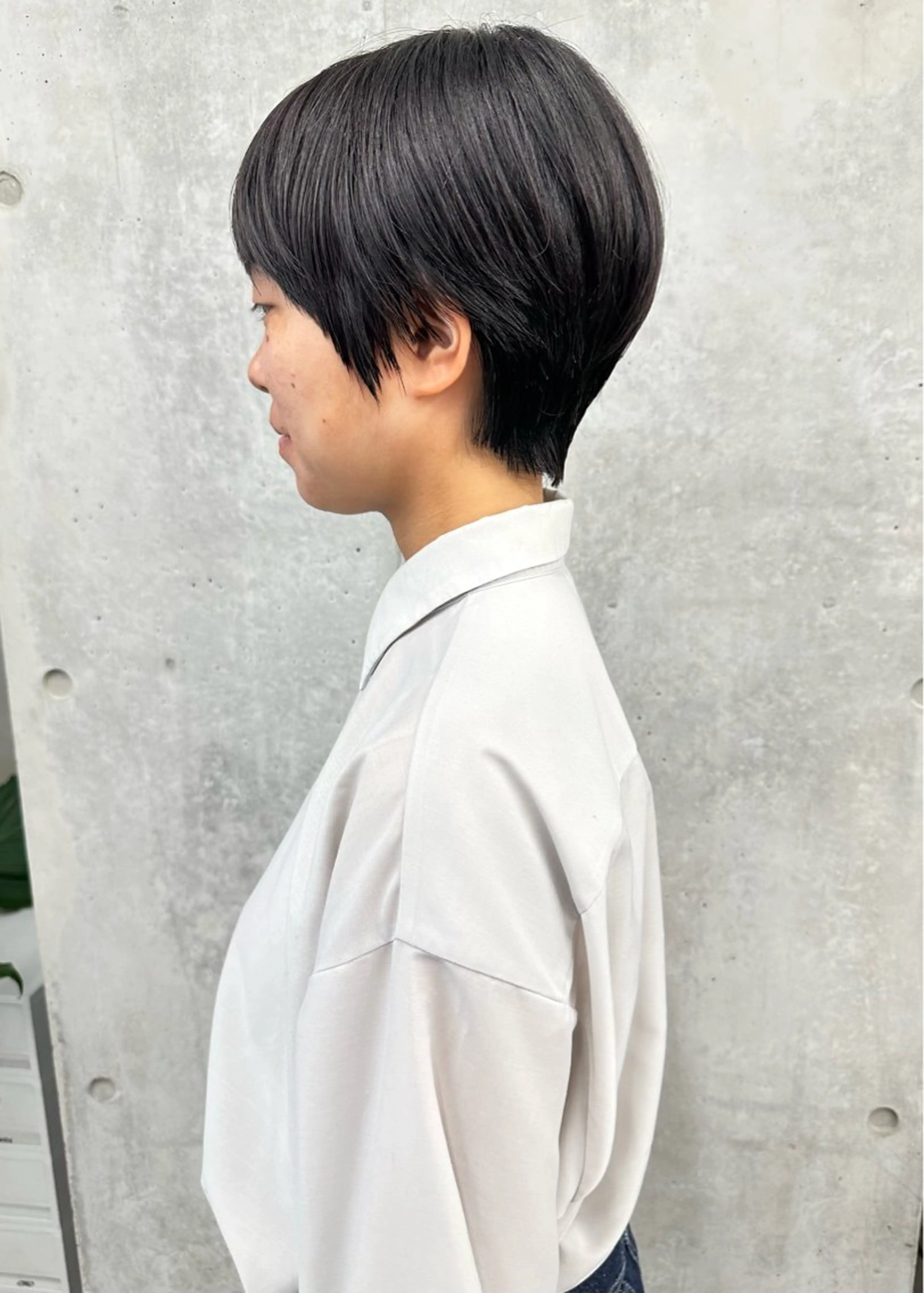 ショート ショートボブ ボブ ショートヘア 縮毛矯正 カット とうい/パーマボブ/ くせ毛/丸みボブのヘアスタイル