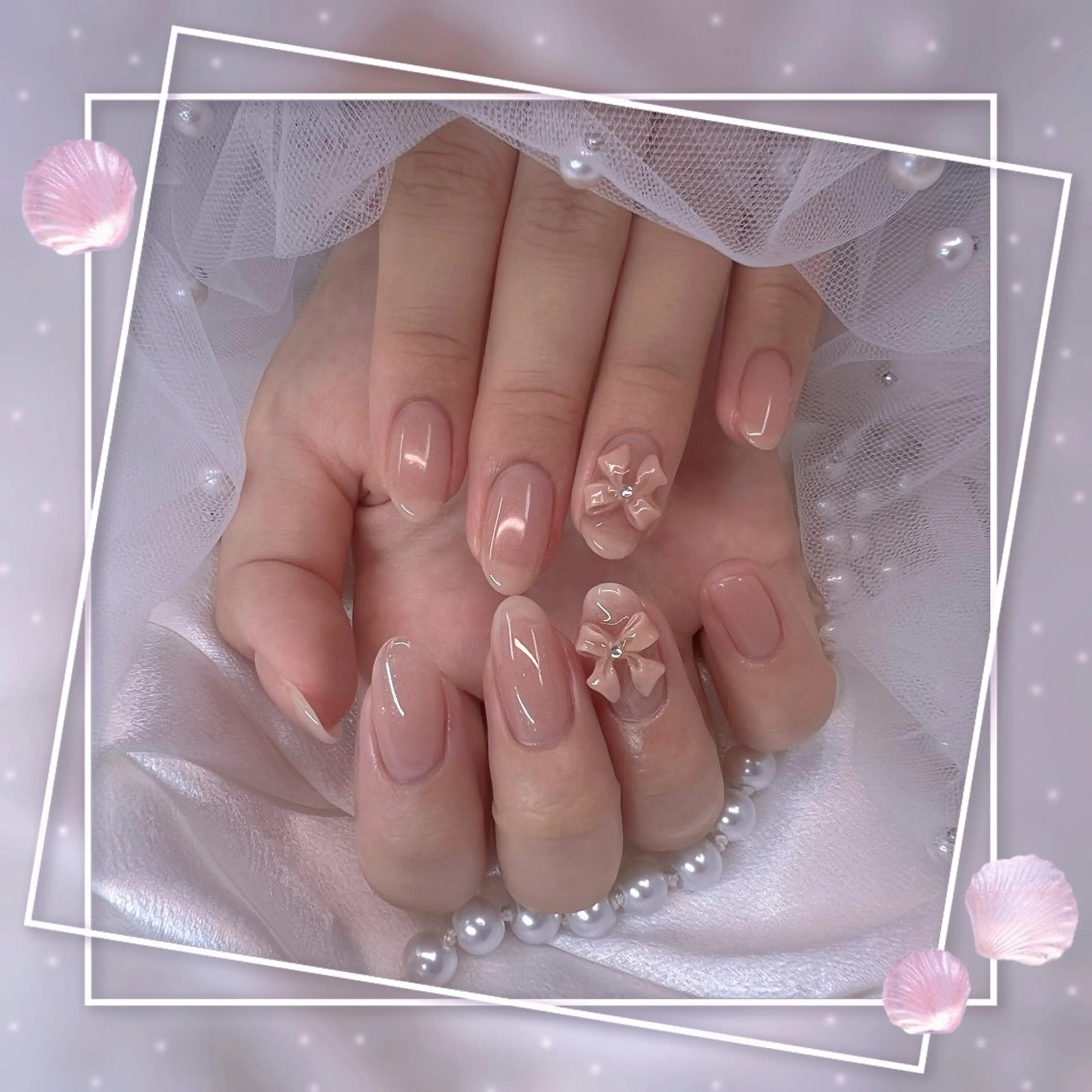 ネイル チークネイル フレンチネイル グラデーション マグネットネイル マグネットフレンチ ハンドネイル Chill Nailsalonのネイルデザイン