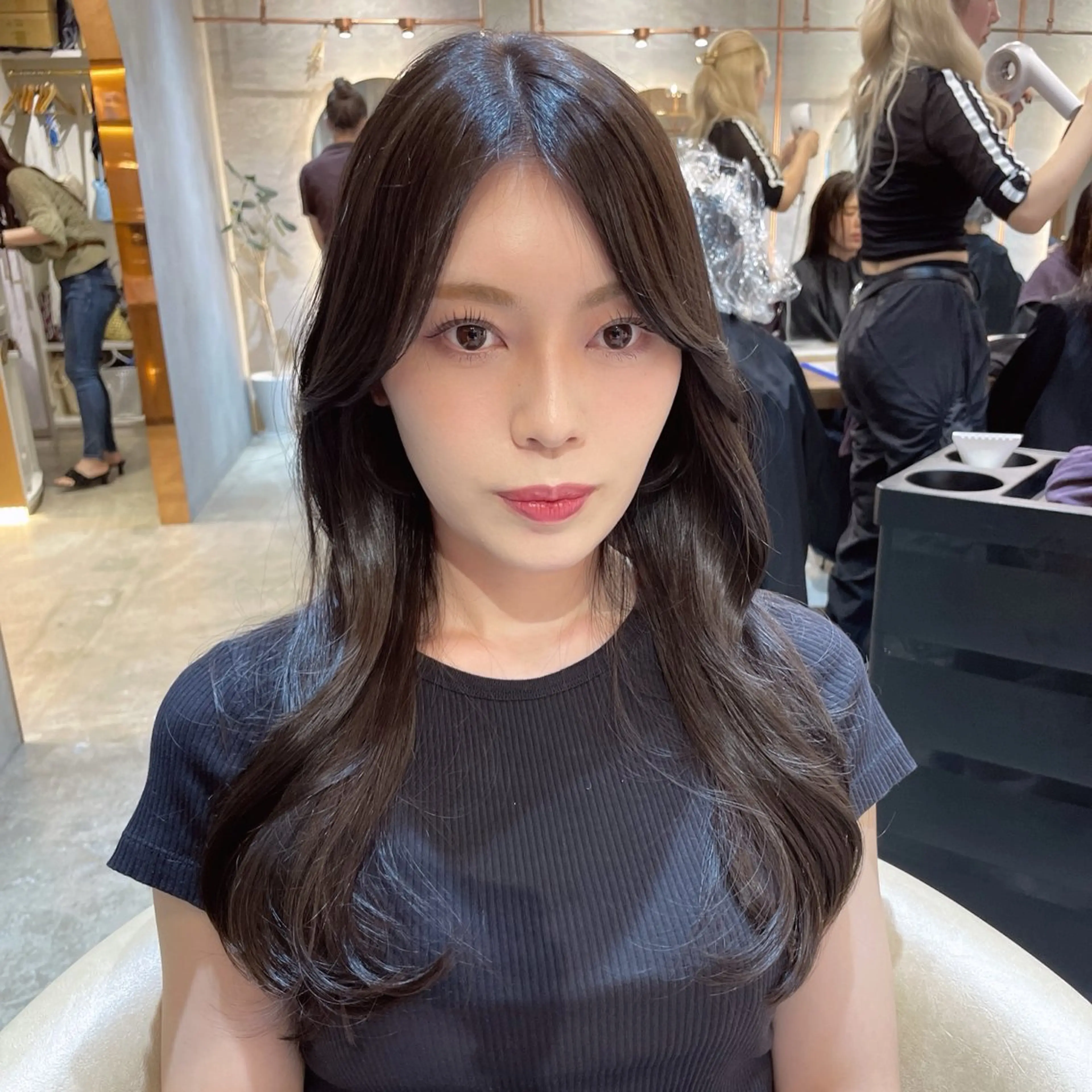ミディアム カラー カット ヘアカラー トリートメント レイヤー/韓国ヘア 縮毛矯正🫧鈴木颯のヘアスタイル
