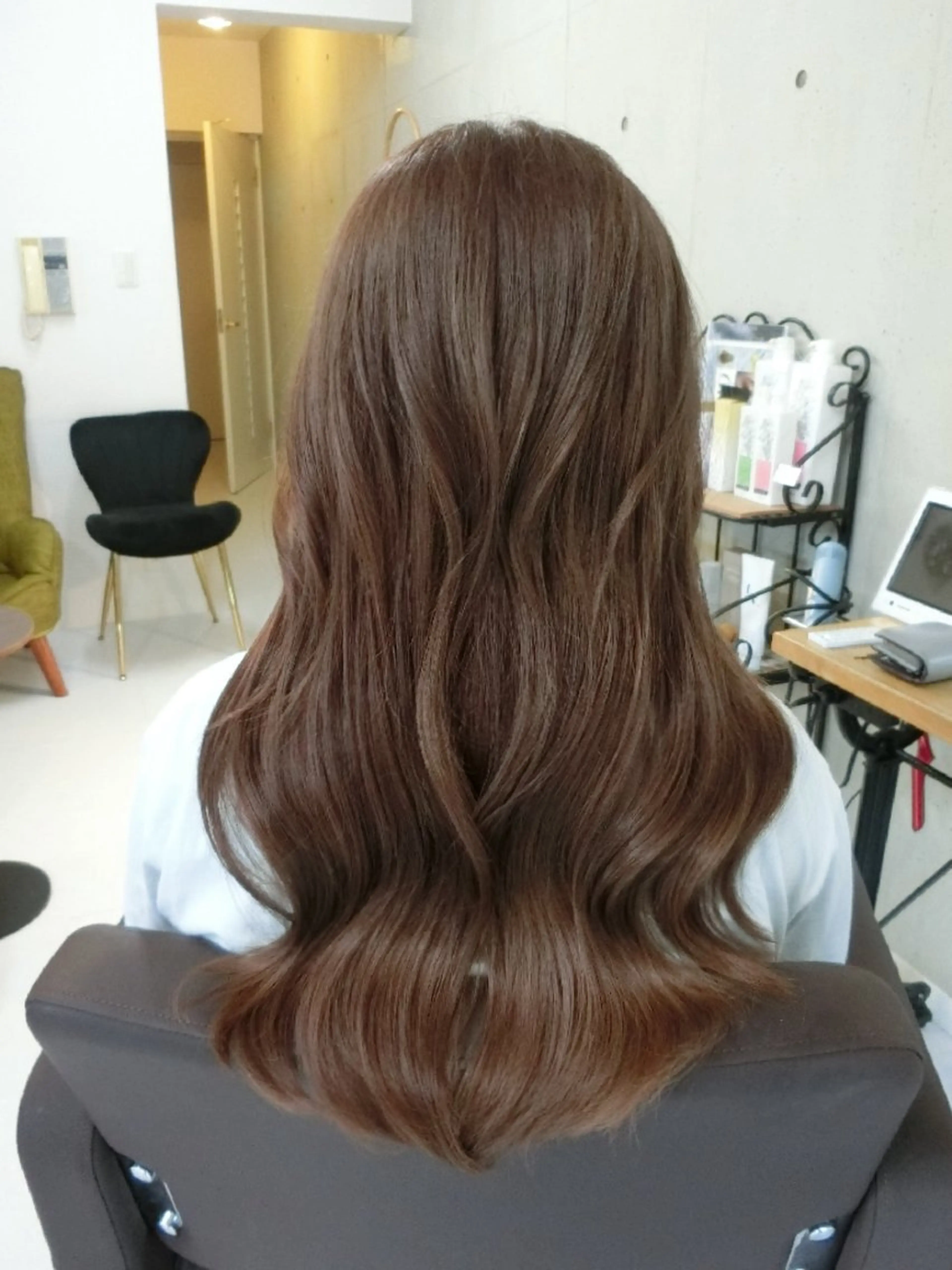 カラー ロング カット ヘアカラー ma cherie 三浦直美のヘアスタイル