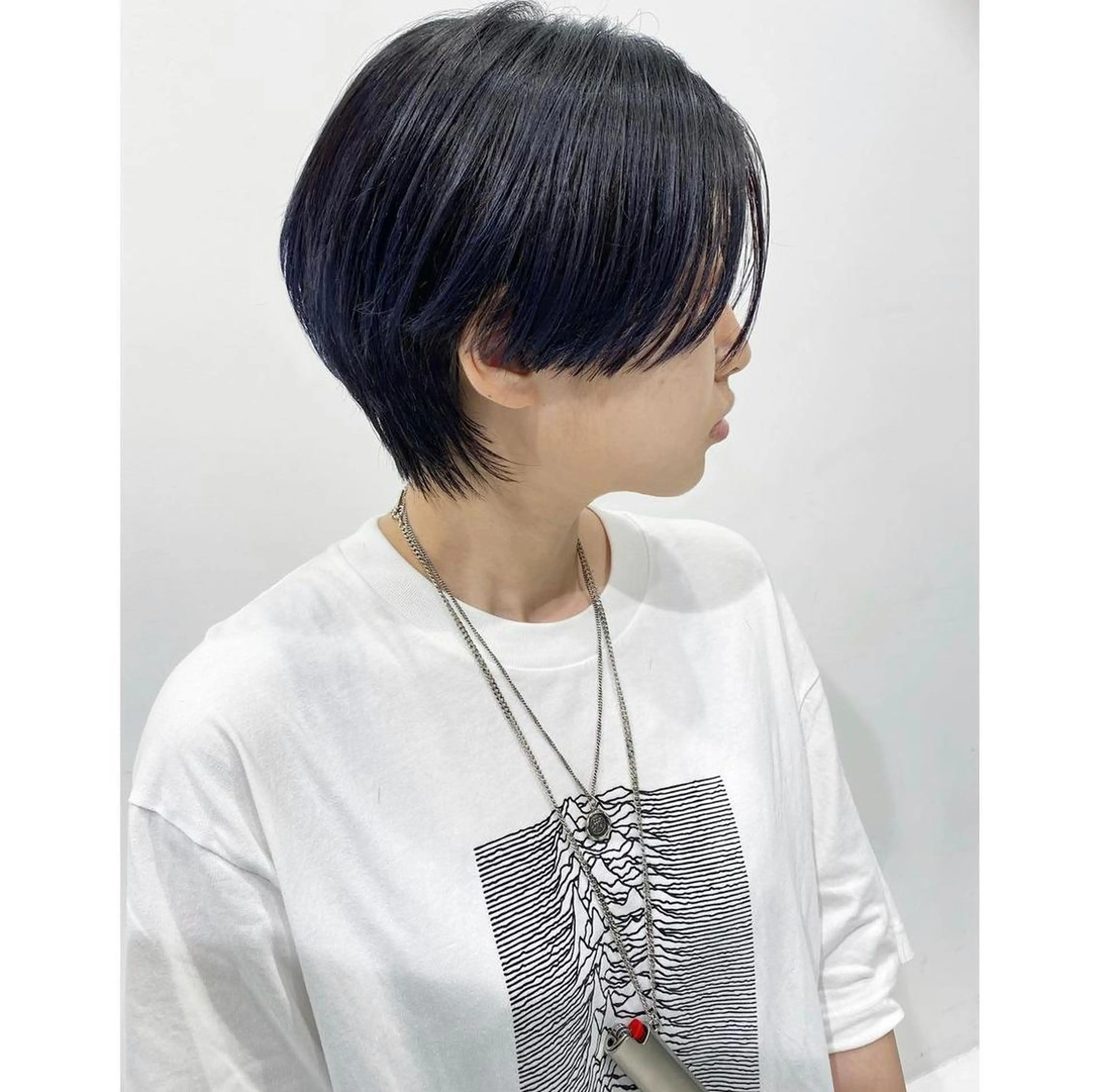 ショート カラー ヘアアレンジ メンズ メンズベリーショート メンズウルフカット ベリーショート 黒髪 ブルーカラー 【姫カット】 ナカムラコウキのヘアスタイル