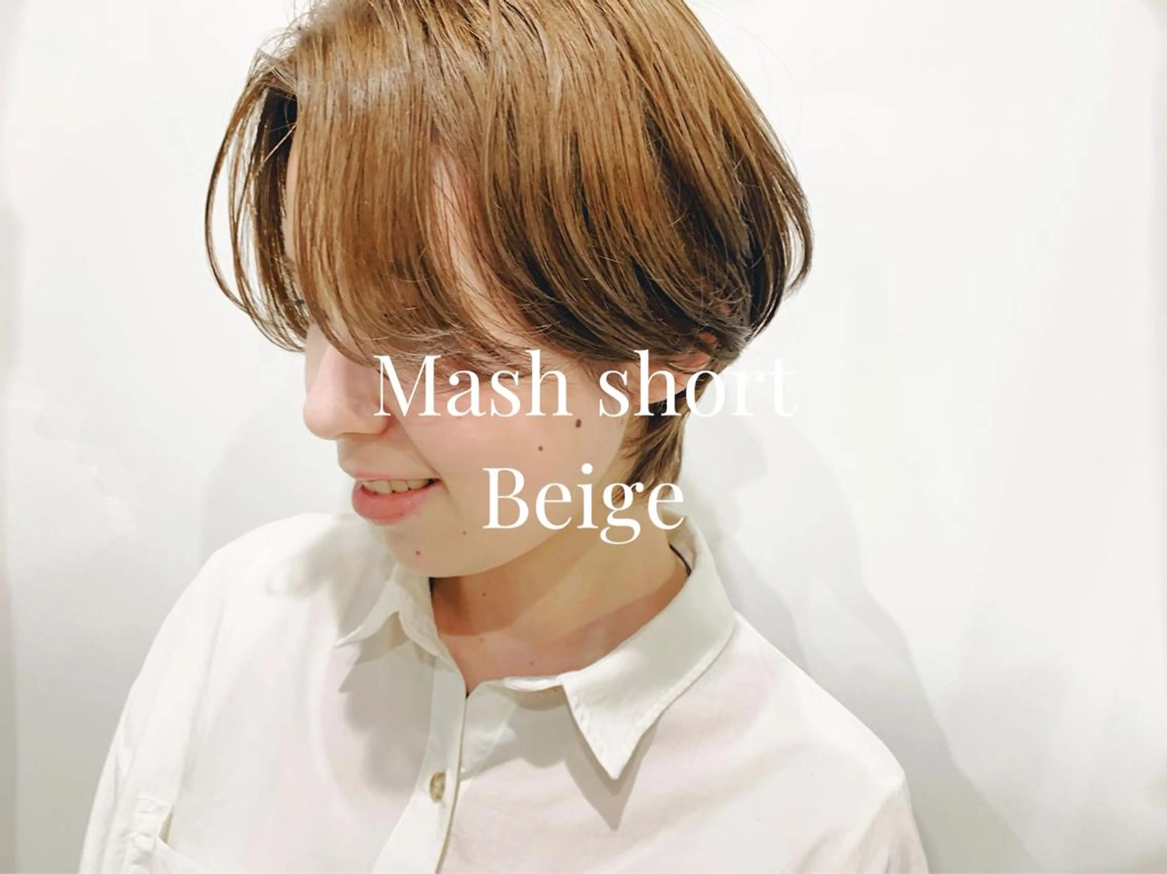 ショート カラー ベージュカラー ショートヘア ハイトーンカラー RYUのヘアスタイル