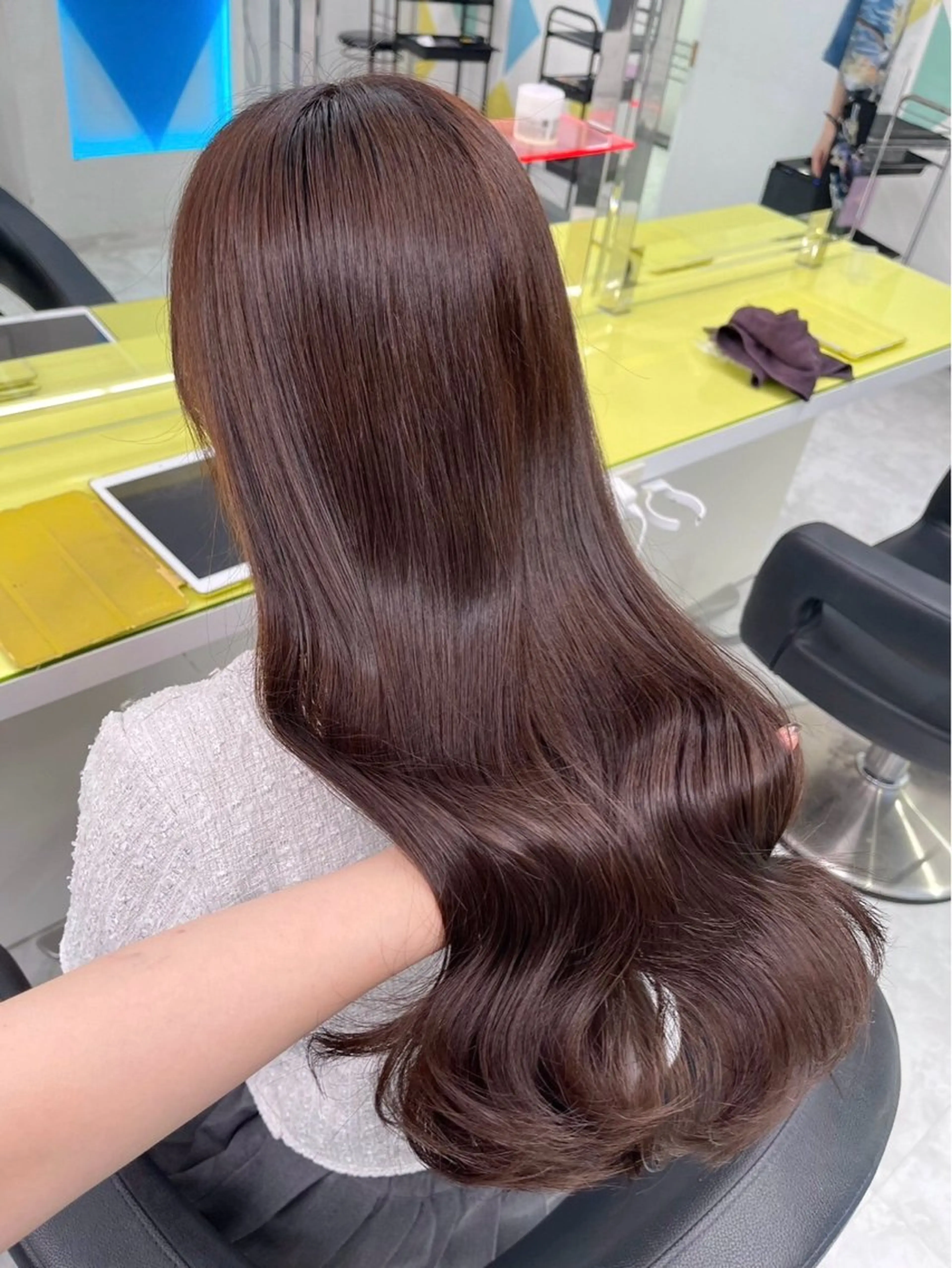 ロング カラー パーマ ヘアアレンジ メンズ キッズ 🩶盛れ✖️韓国ヘア 🩶Himari🎀のヘアスタイル