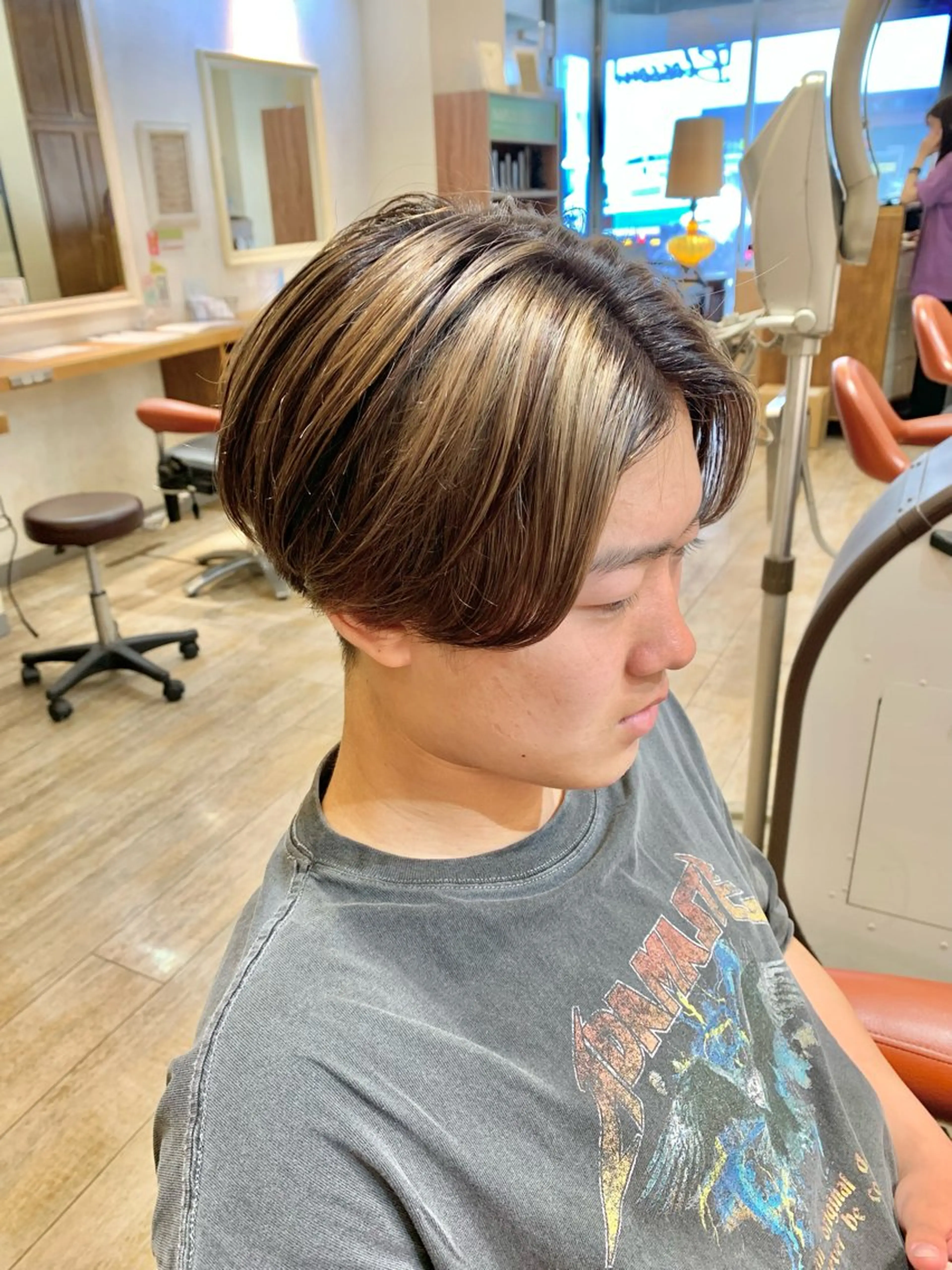 ショート ハイライト 髪質改善 レイヤーカット ヘアカラー トリートメント ひばりヶ丘美容室 ✂︎藤原珠輝✂︎のヘアスタイル