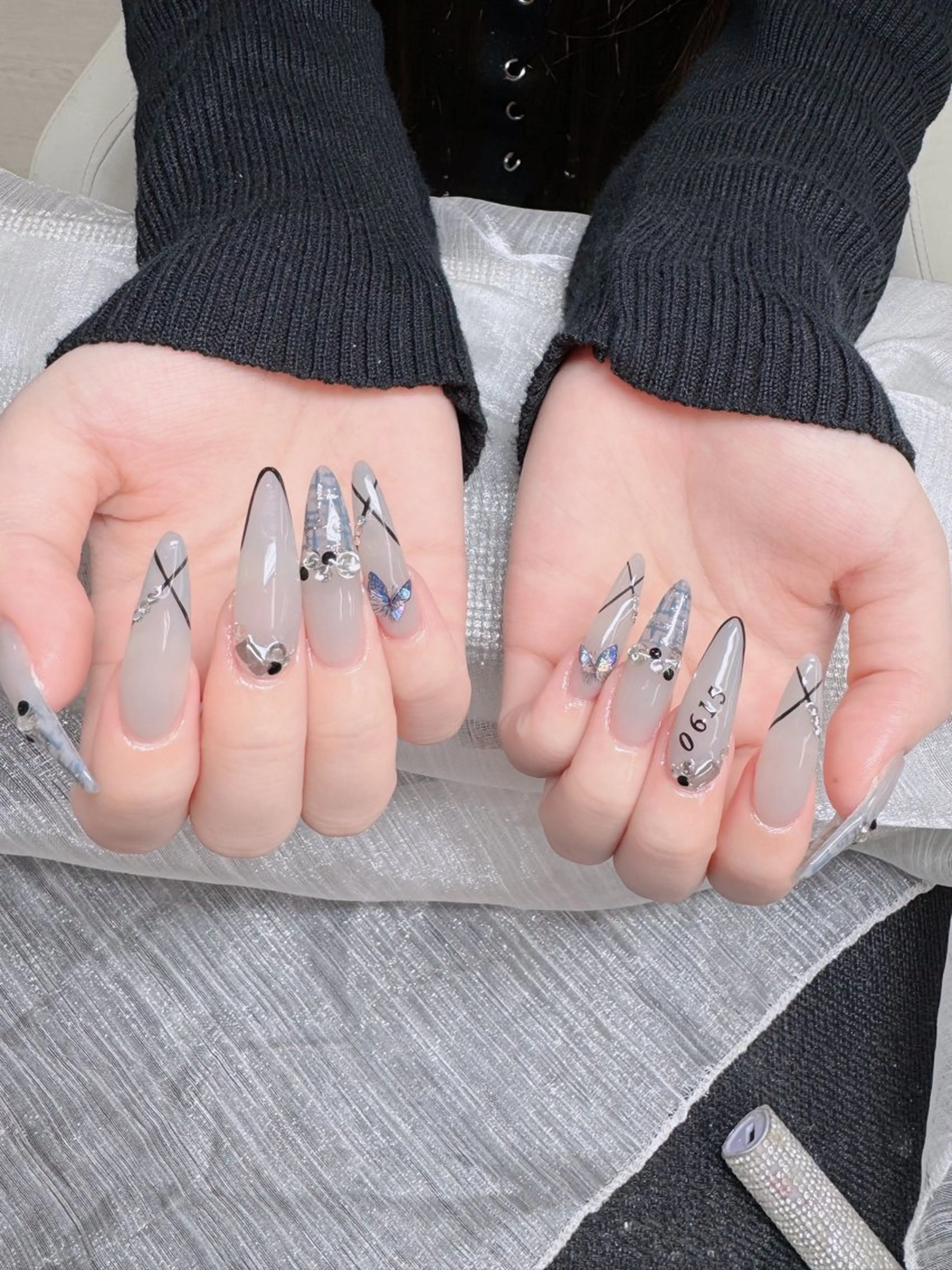 ネイル アートネイル 成人式 ジェルネイル ニュアンスネイル 夏ネイル ハンドネイル H.baby Nai Salon所属・neco H.babynailのネイルデザイン