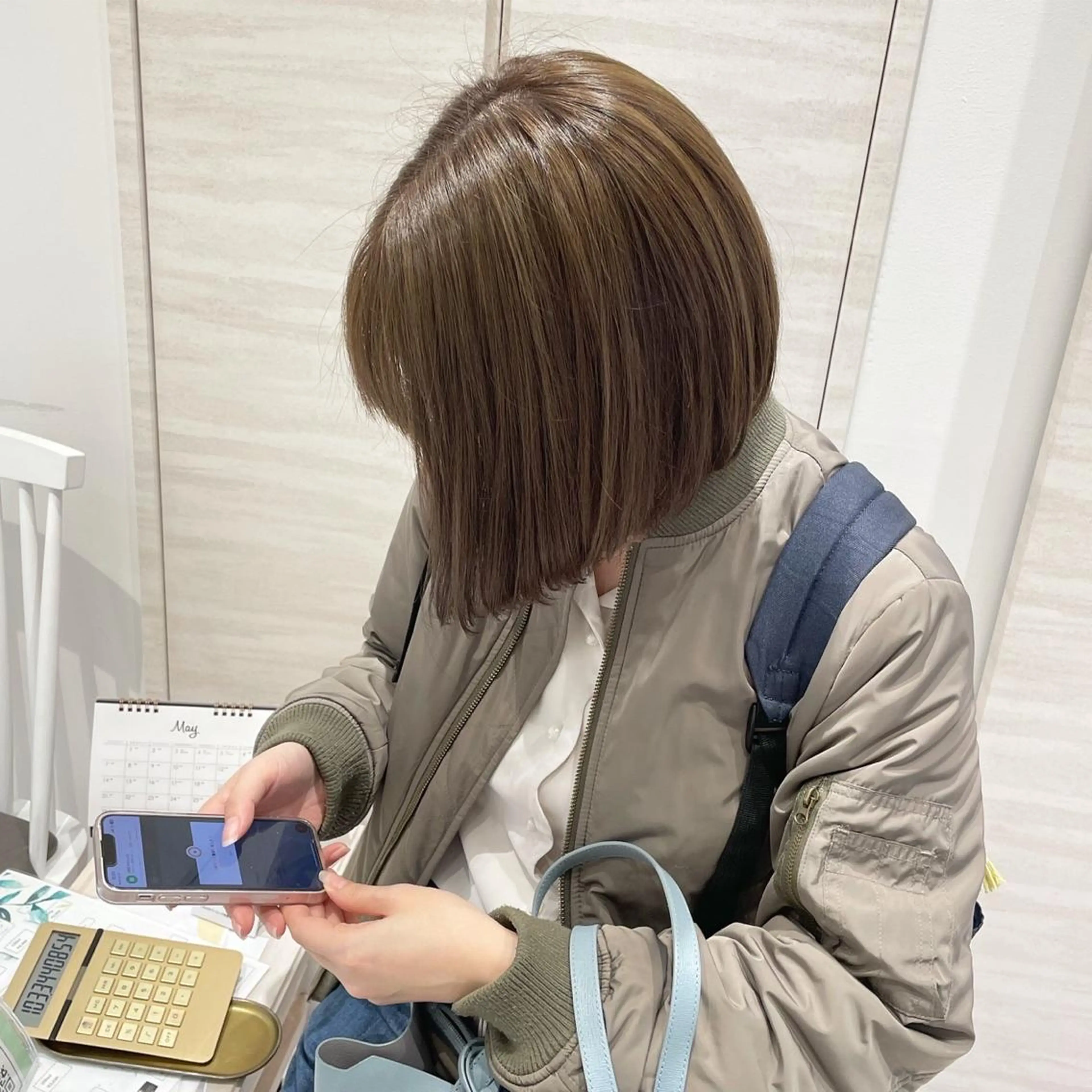 カラー ベージュカラー オリーブベージュ lole.所属・lole. まさきのヘアスタイル