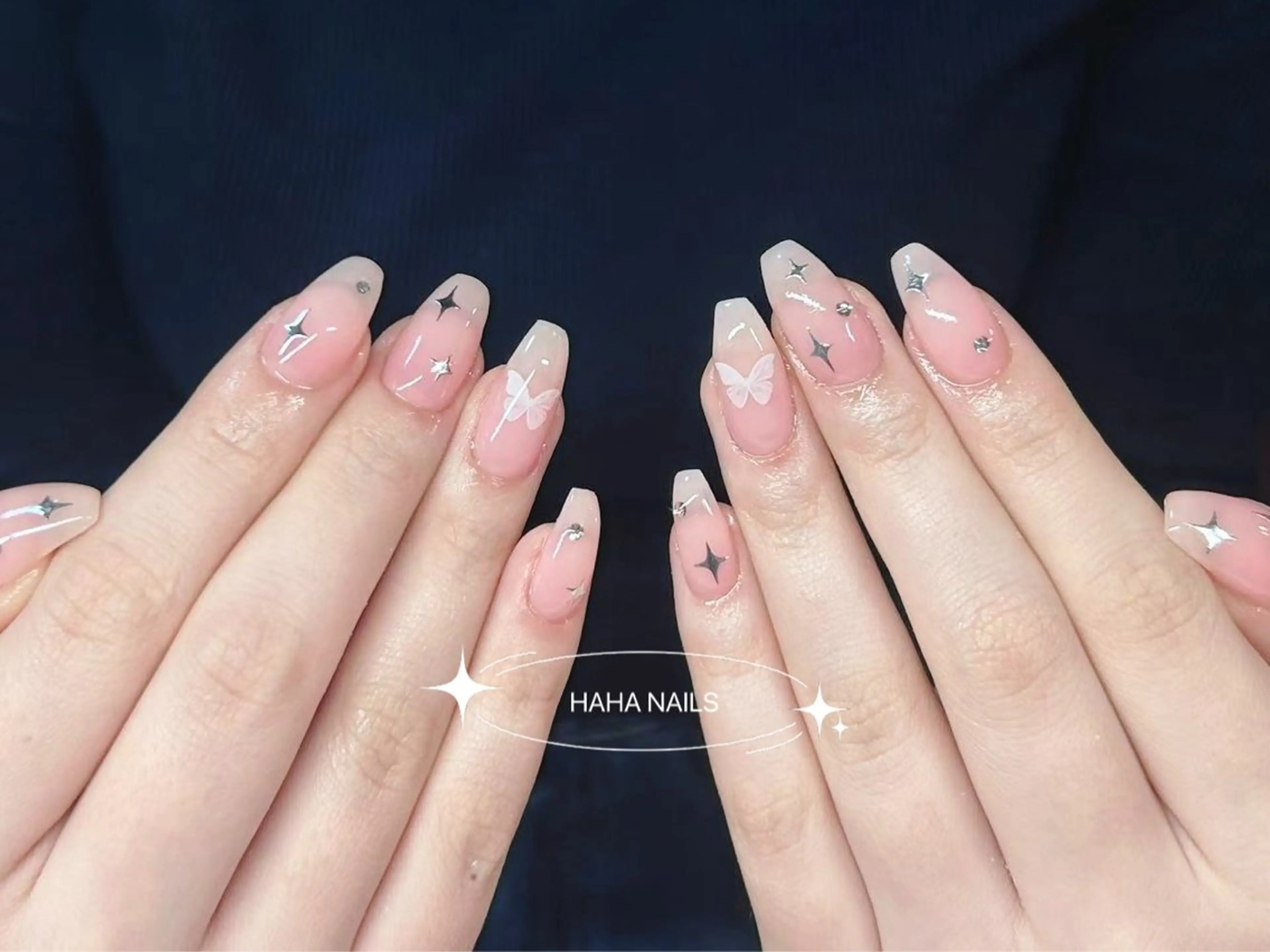 ネイル キラキラネイル ラメ(グリッター) ピンク 春ネイル ハンドネイル HAHA NAILS SEIIのネイルデザイン