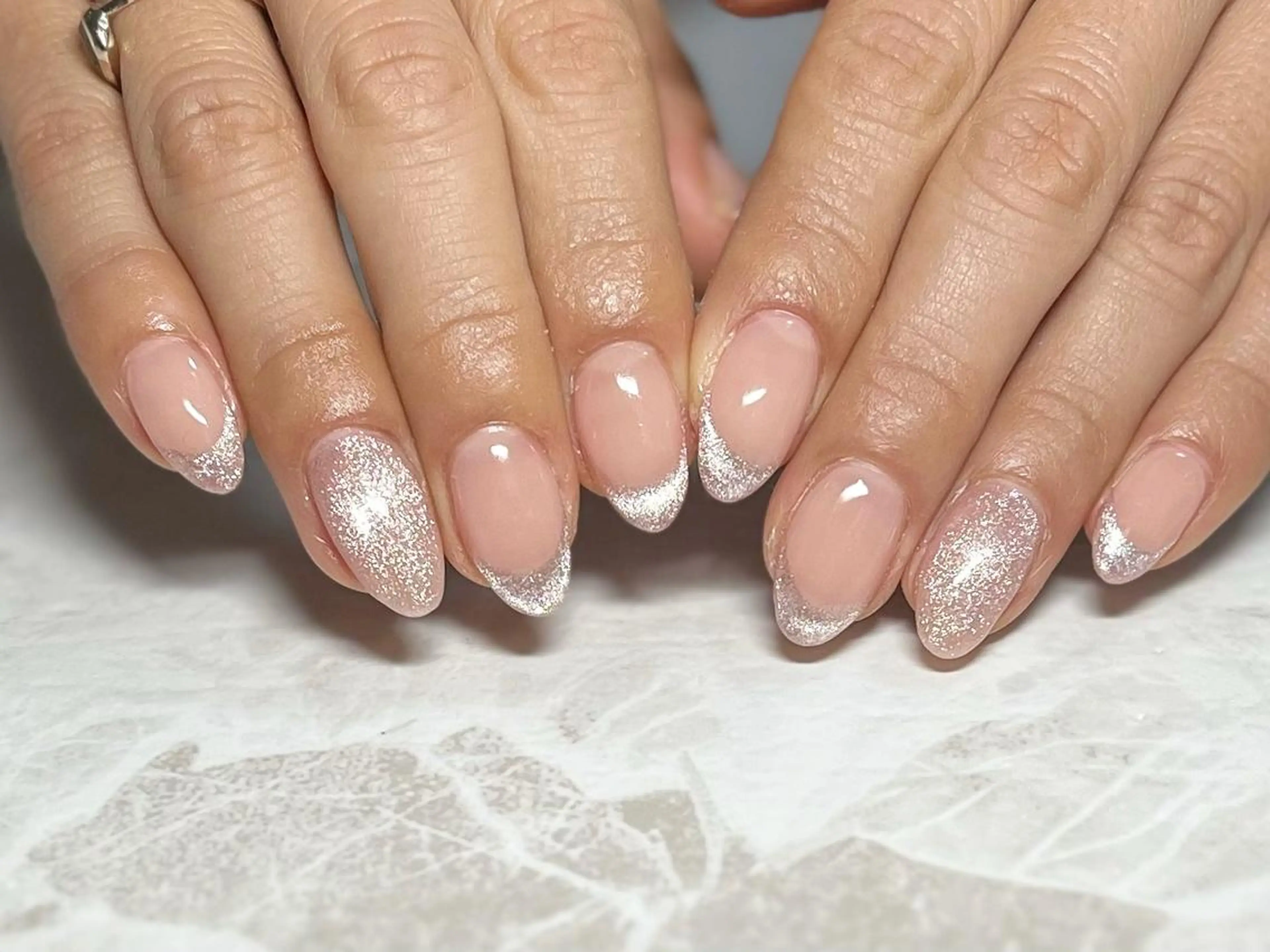ネイル フットネイル フレンチネイル マグネットネイル マグネットフレンチ ニュアンスネイル ネイル フフラ所属・nail fufla ♡yamane♡のネイルデザイン