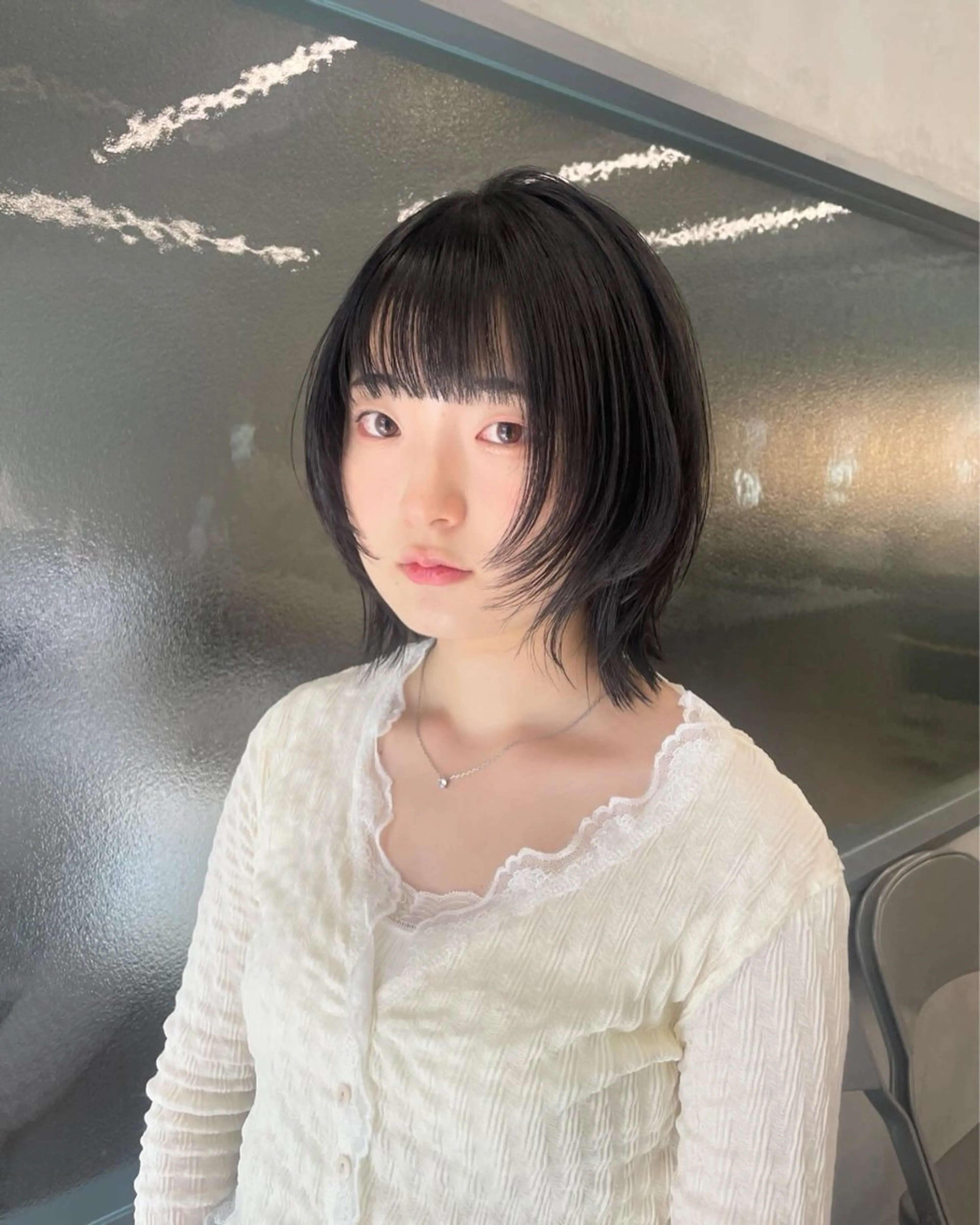ミディアム カット 佐伯 和佳のヘアスタイル