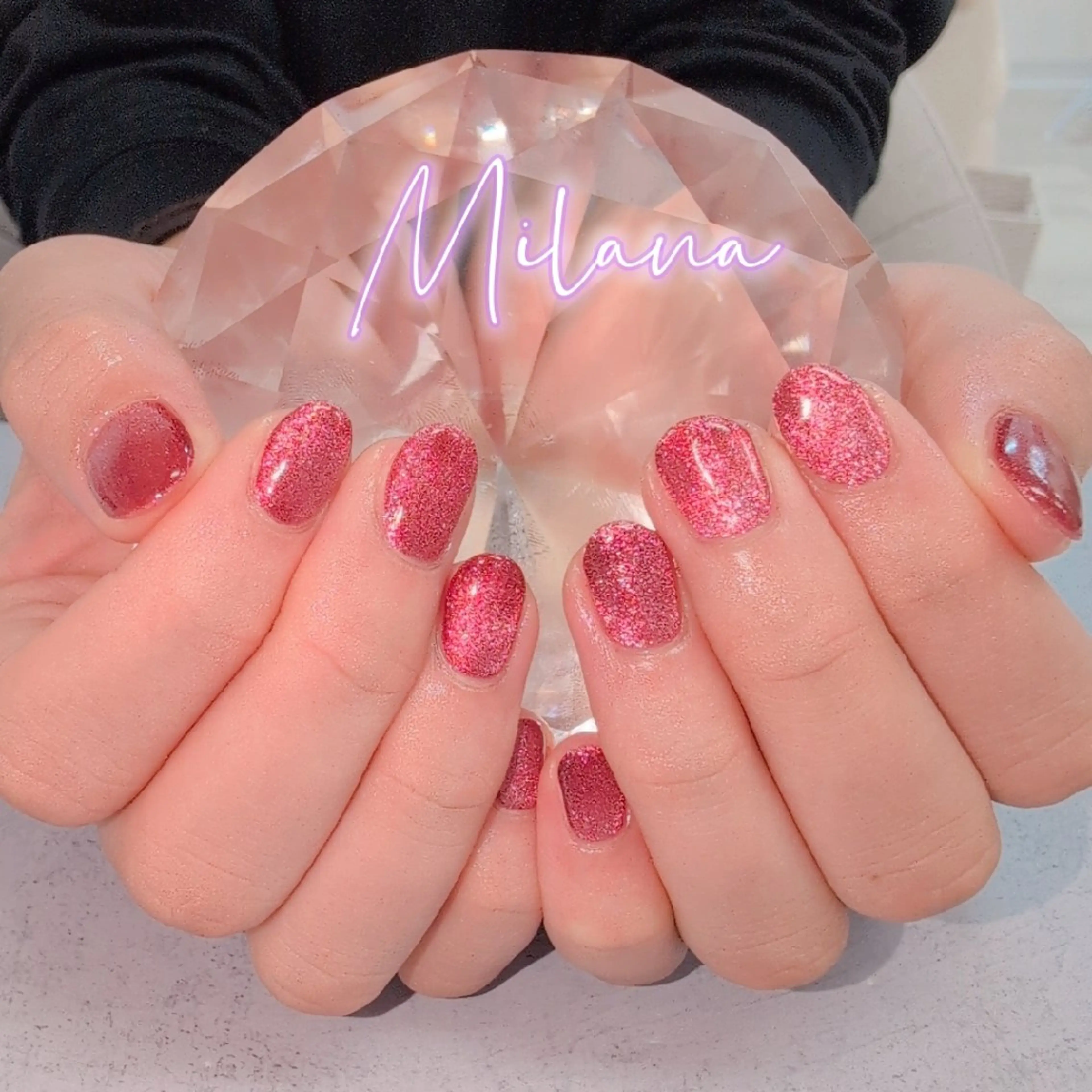 ネイル マグネットネイル ワンカラーネイル ハンドネイル Milana 川瀬のネイルデザイン