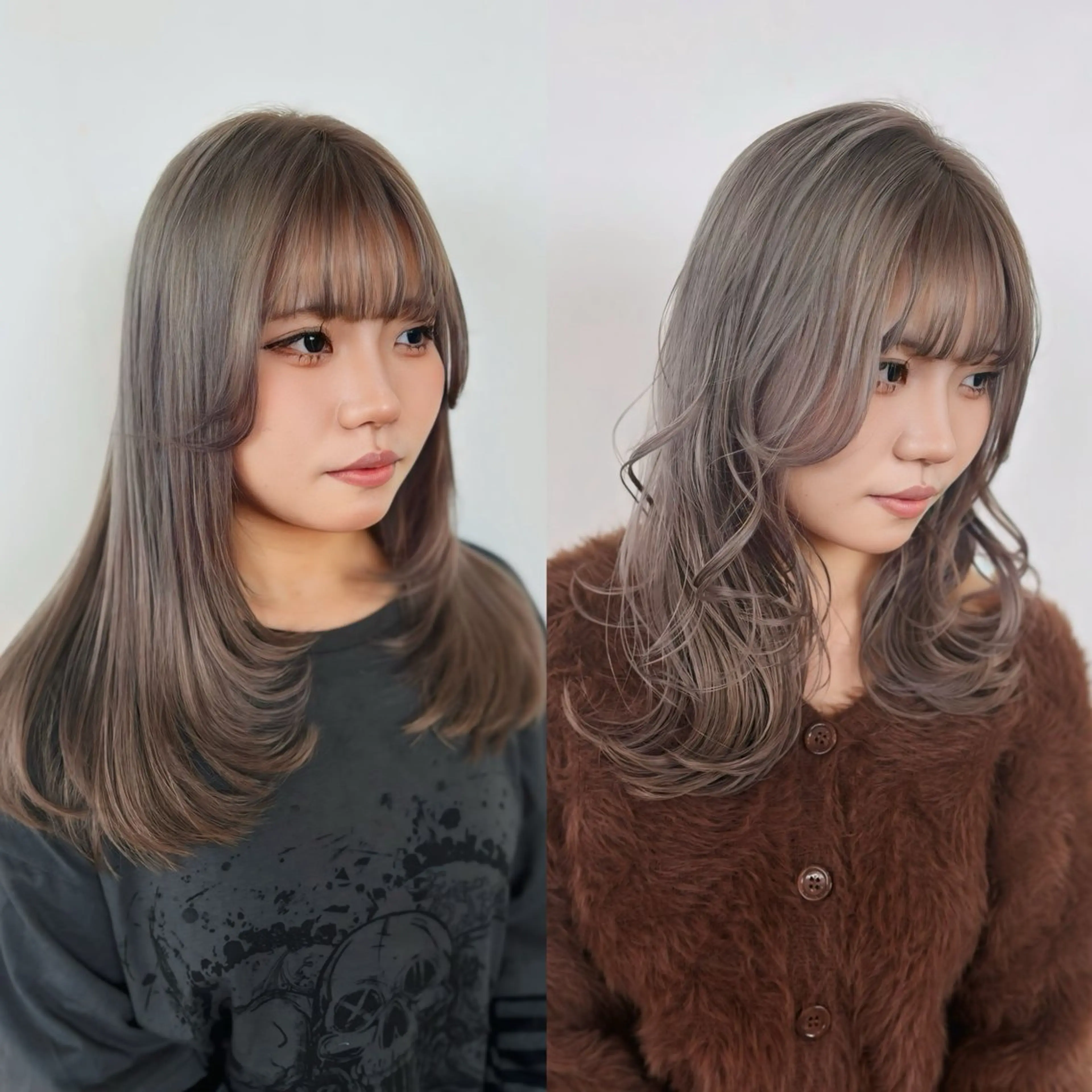 セミロング カラー ヘアカラー LIFE 本店所属・ハイトーン×韓国 レイヤー/ 小林達哉のヘアスタイル