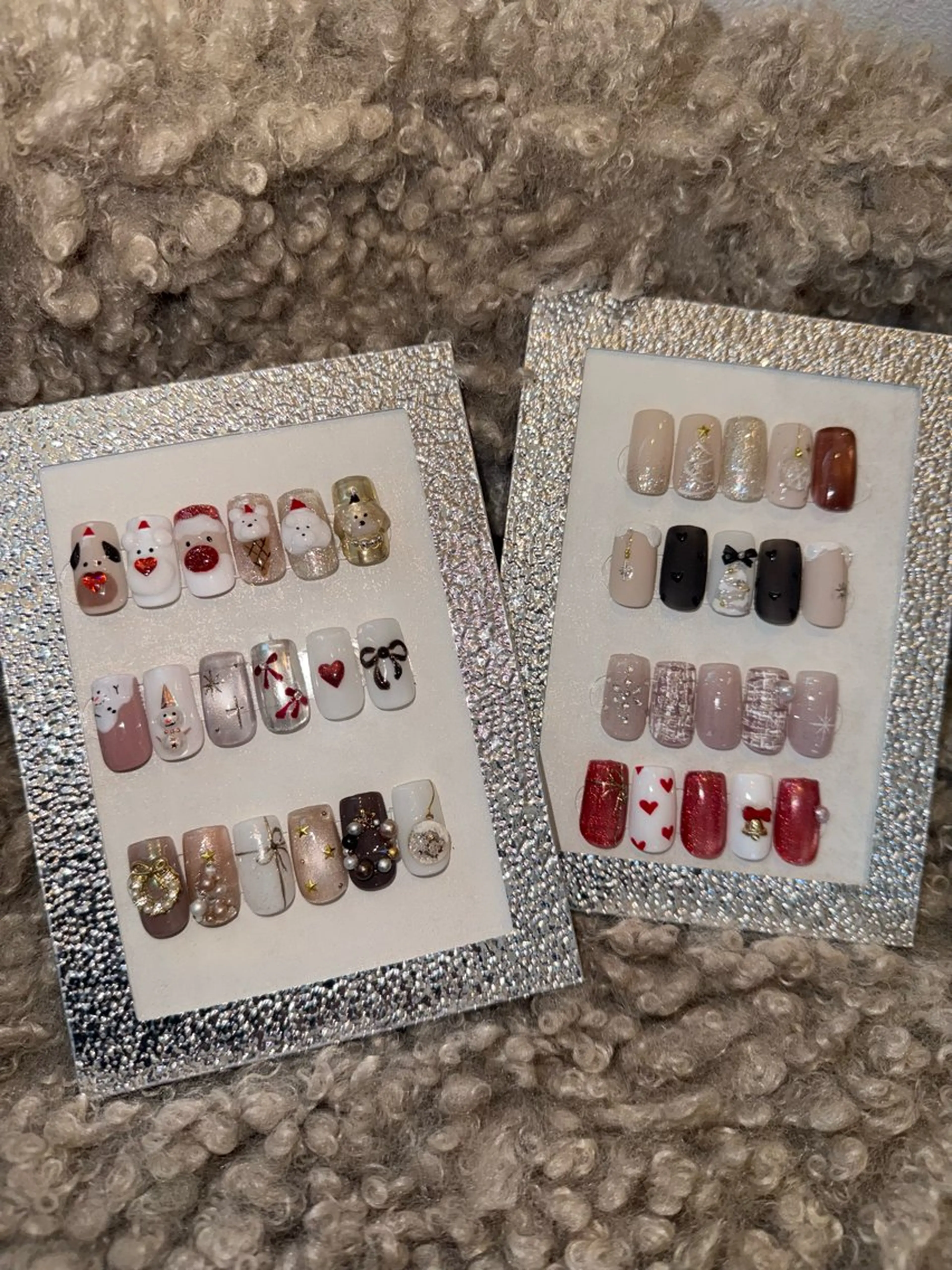 ネイル アートネイル 春ネイル 冬ネイル クリスマス ハンドネイル nailstudio esu.所属・nailstudio esu.のネイルデザイン