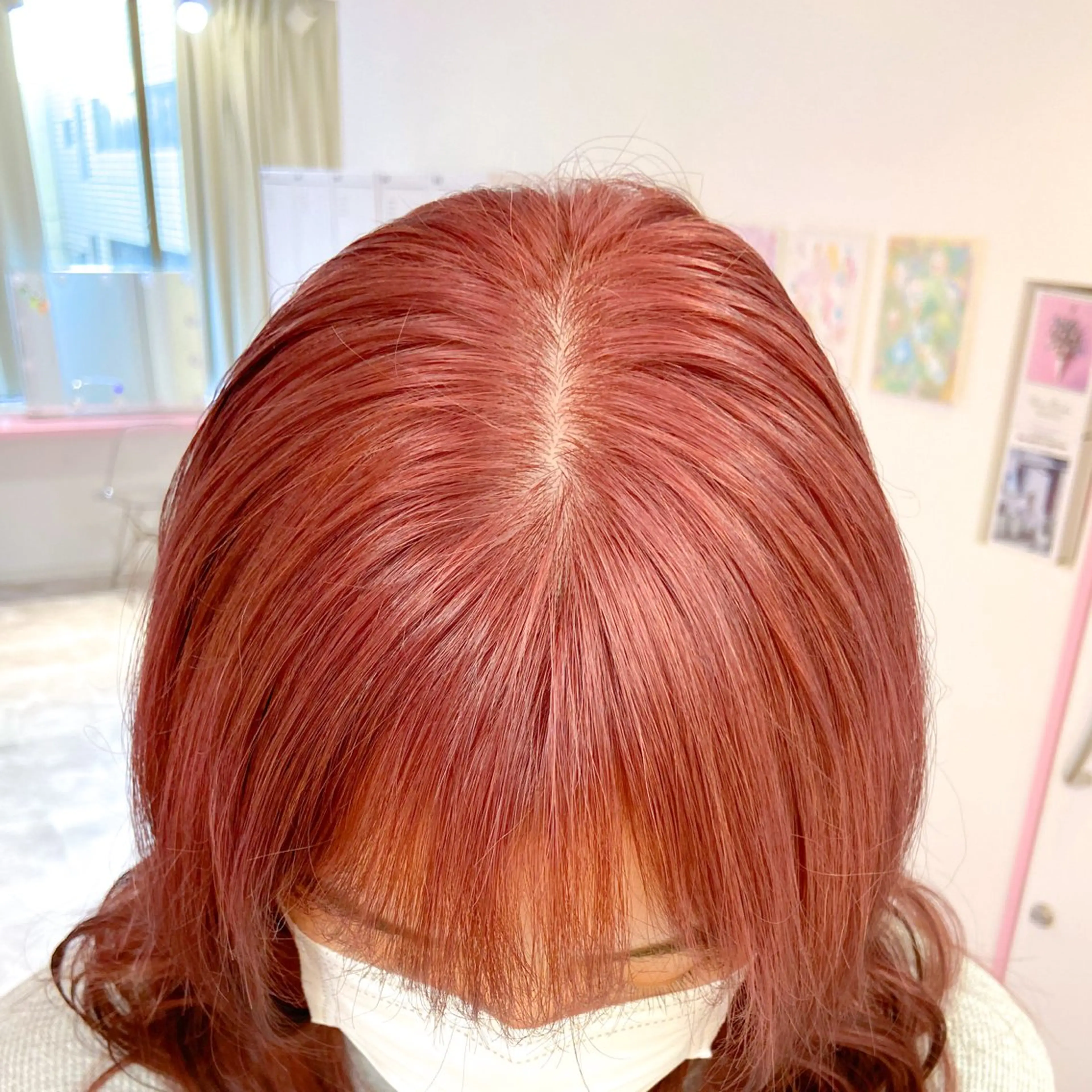 セミロング カラー ブリーチ ハイトーンカラー ピンクカラー カット トリートメント 似合わせ暖色のプロ/ ニュアンスカラー🍊のヘアスタイル