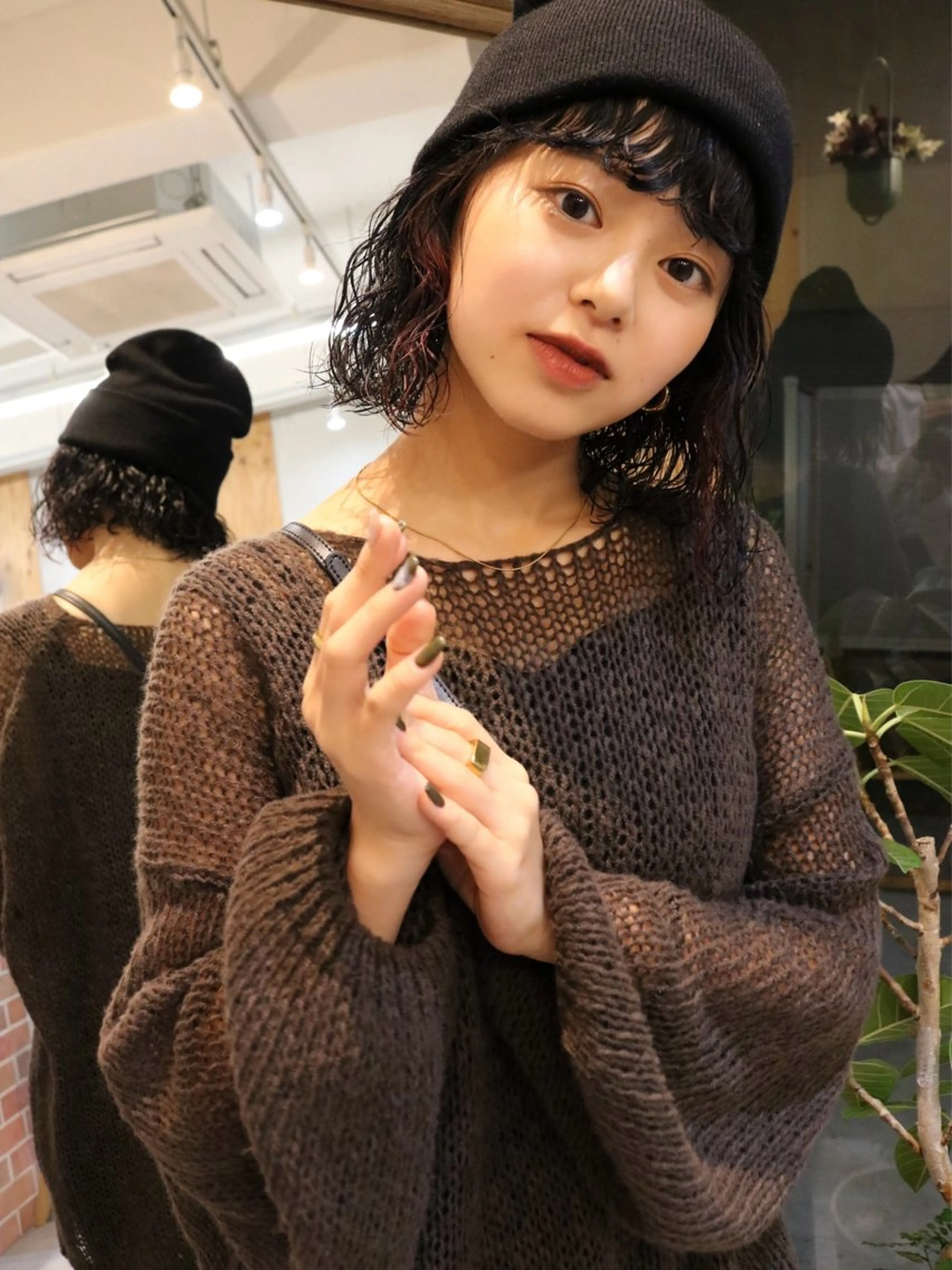 ショート パーマ カット パーマ トリートメント 松村 澪里のヘアスタイル