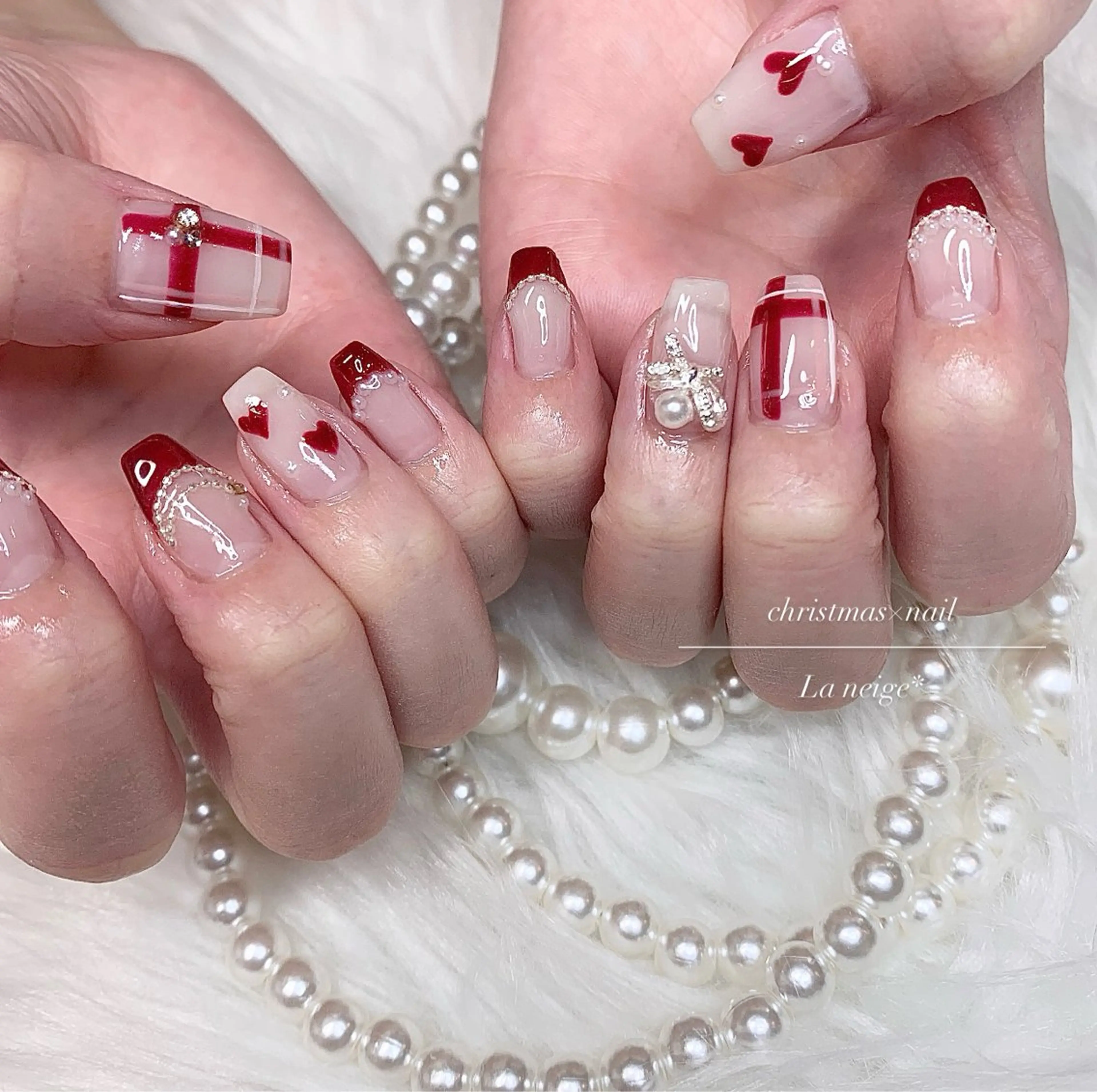 ネイル ハンドネイル La neige* yuki 🥯🍑のネイルデザイン