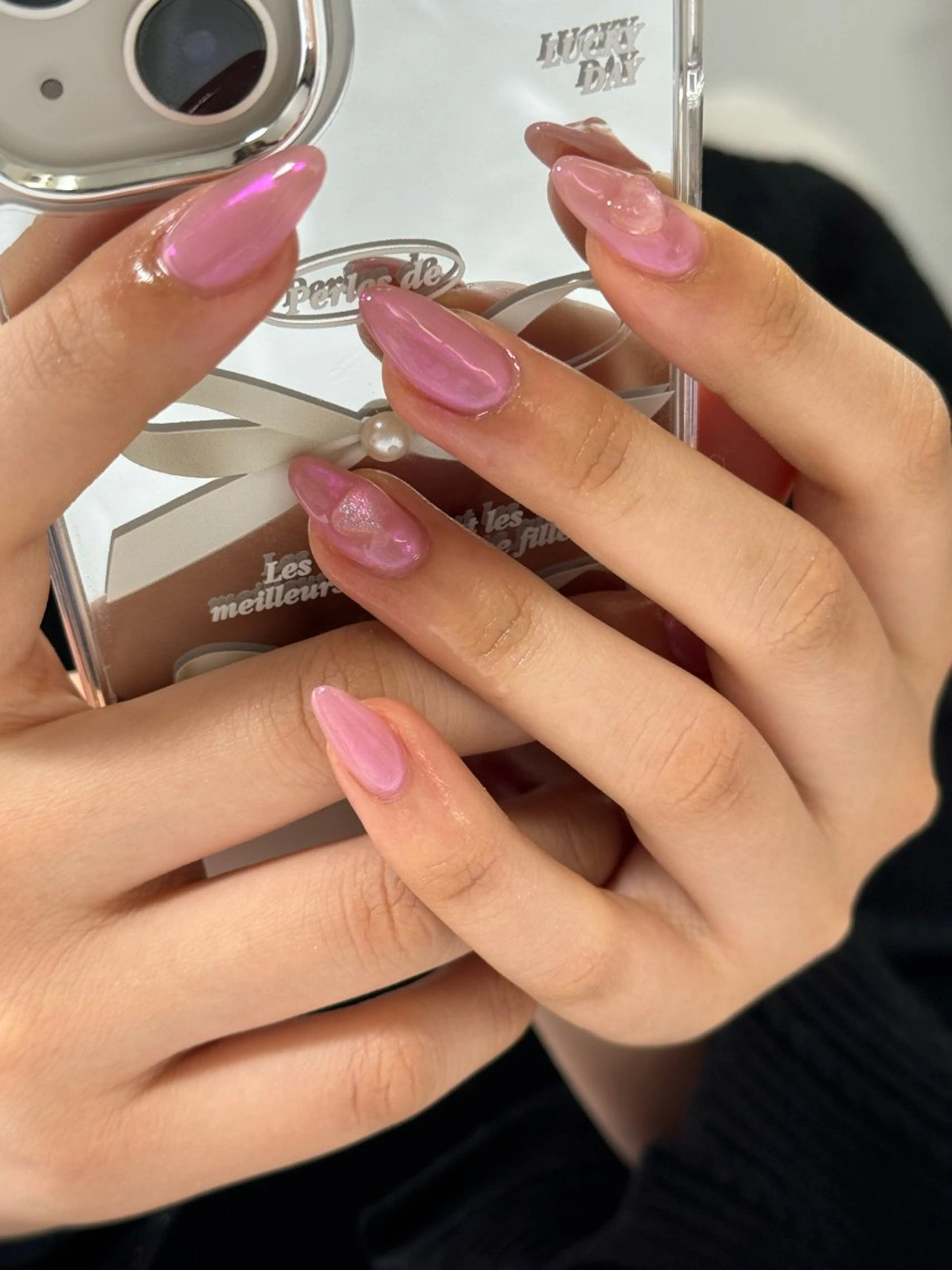 ネイル オーロラネイル ジェルネイル 韓国ネイル 持ち込み パラジェル ハンドネイル flowers nailのネイルデザイン