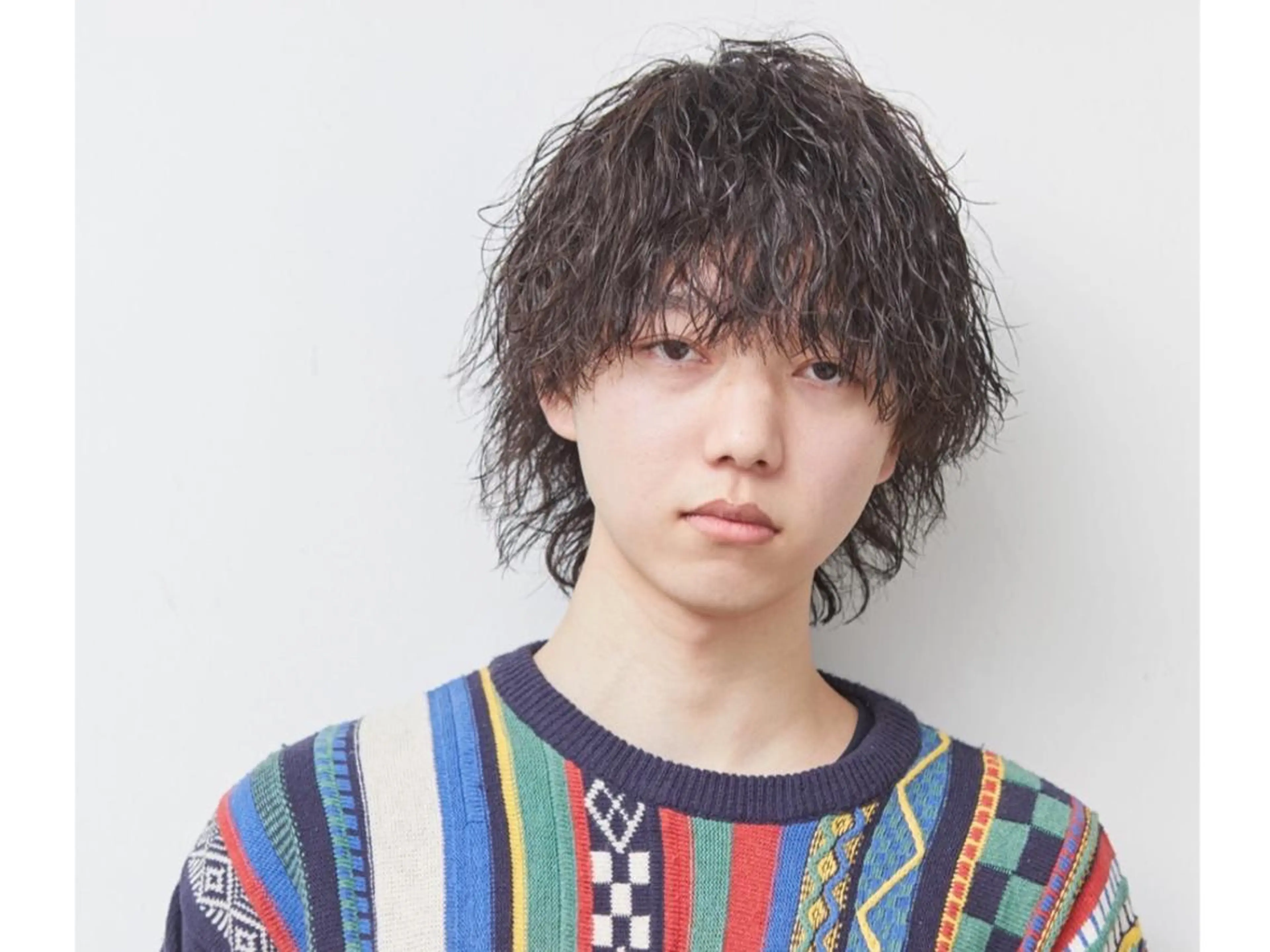 ミディアム パーマ メンズ メンズウルフカット ウルフカット dot.グループ指名 No.1橋本滉太のヘアスタイル