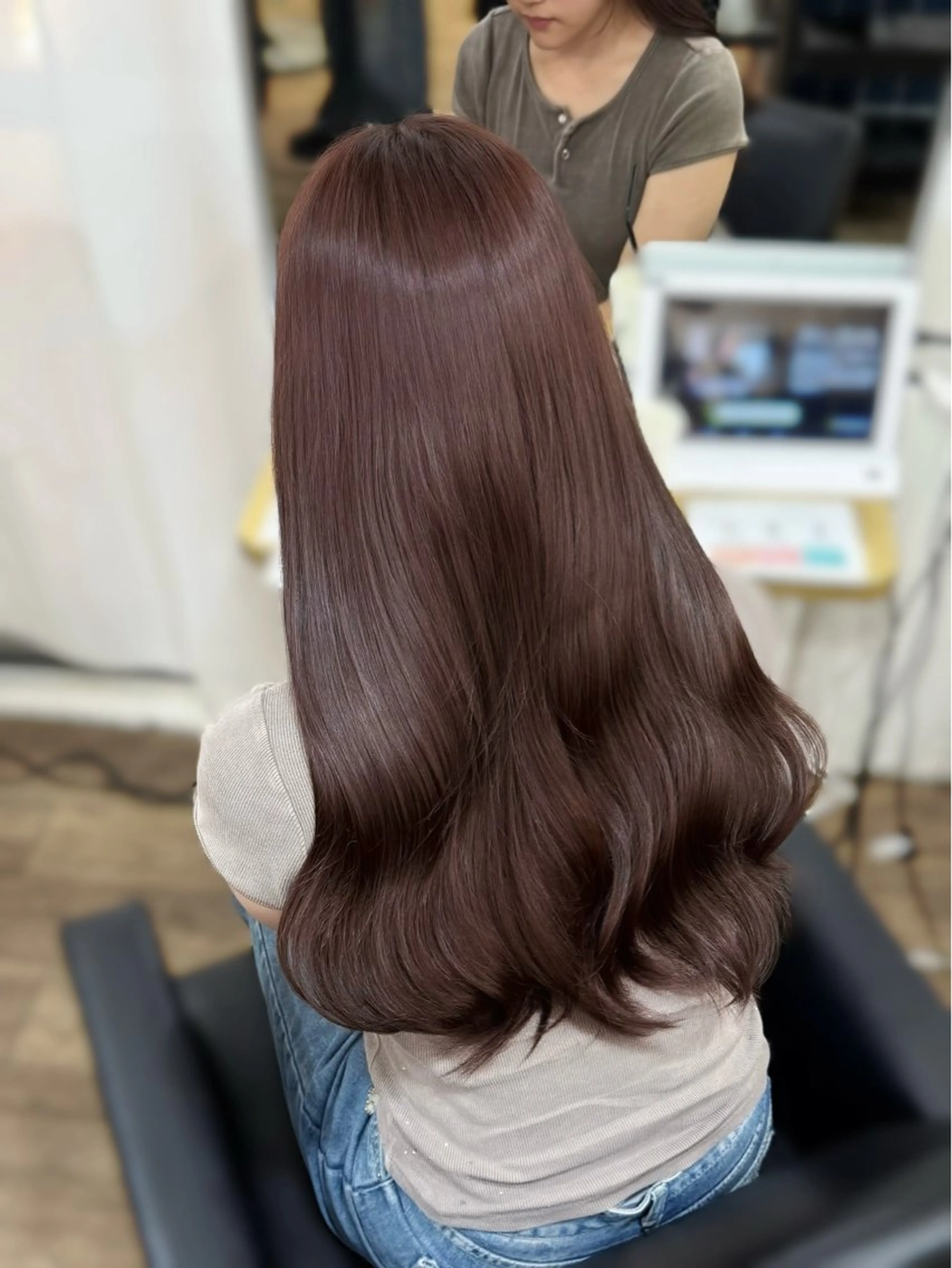 ロング カラー ヘアアレンジ ヘアカラー トリートメント 茶屋町/ワンカラー RAN　モデル募集中のヘアスタイル
