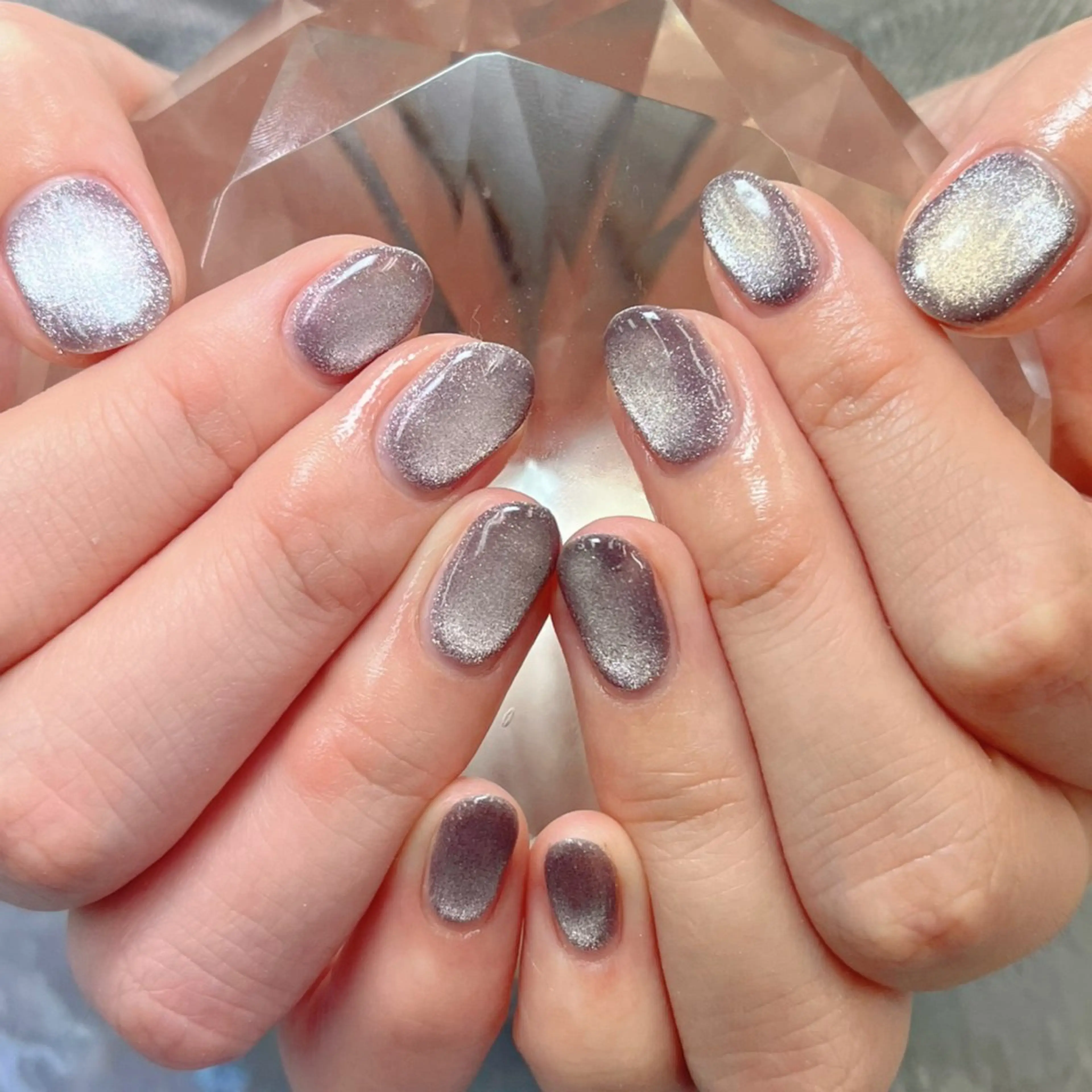 ネイル マグネットネイル パープル ブルーデイジー栄本店所属・BlueDaisy 栄本店のネイルデザイン