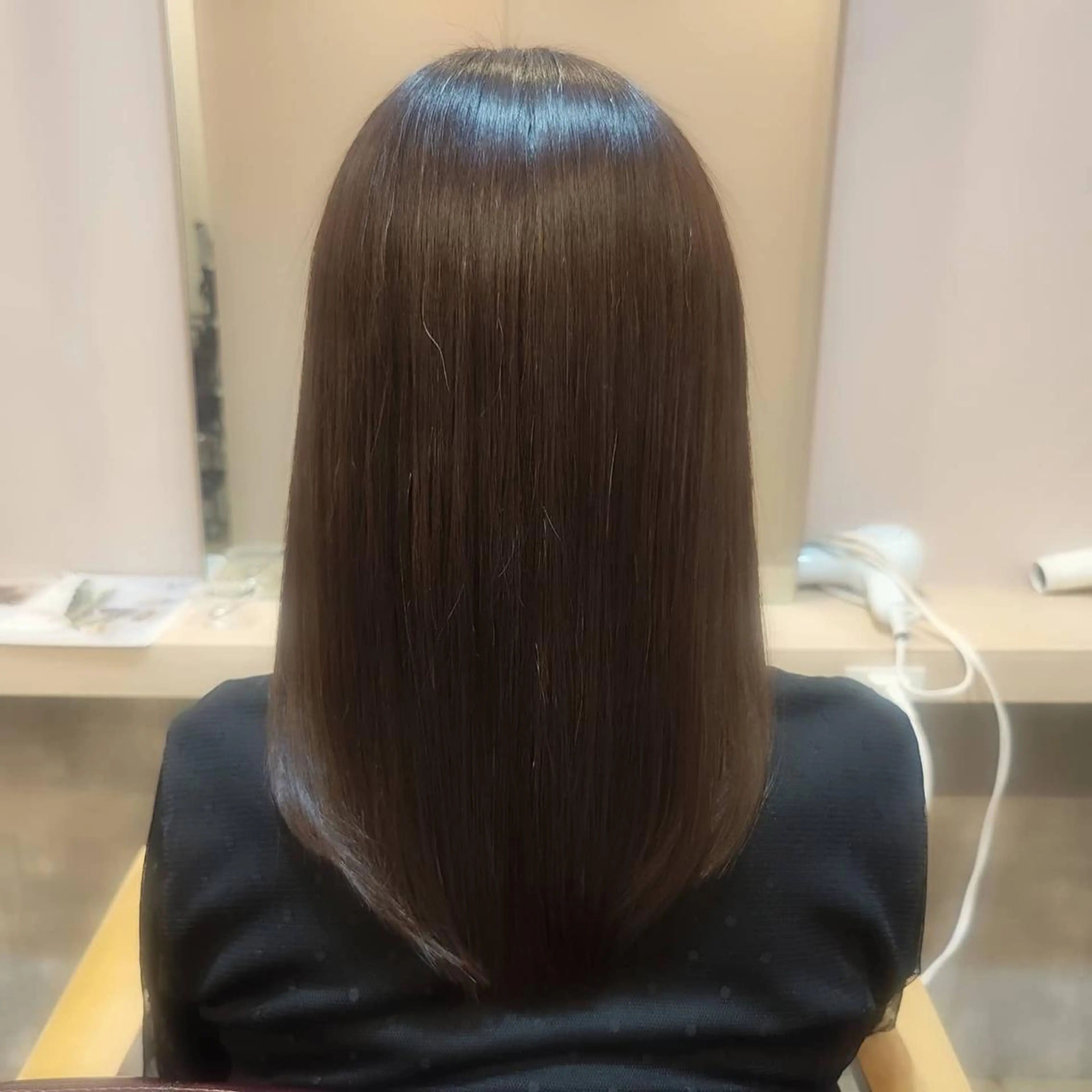 セミロング ヘアカラー トリートメント 暖色/レイヤーカット /シマダアミのヘアスタイル