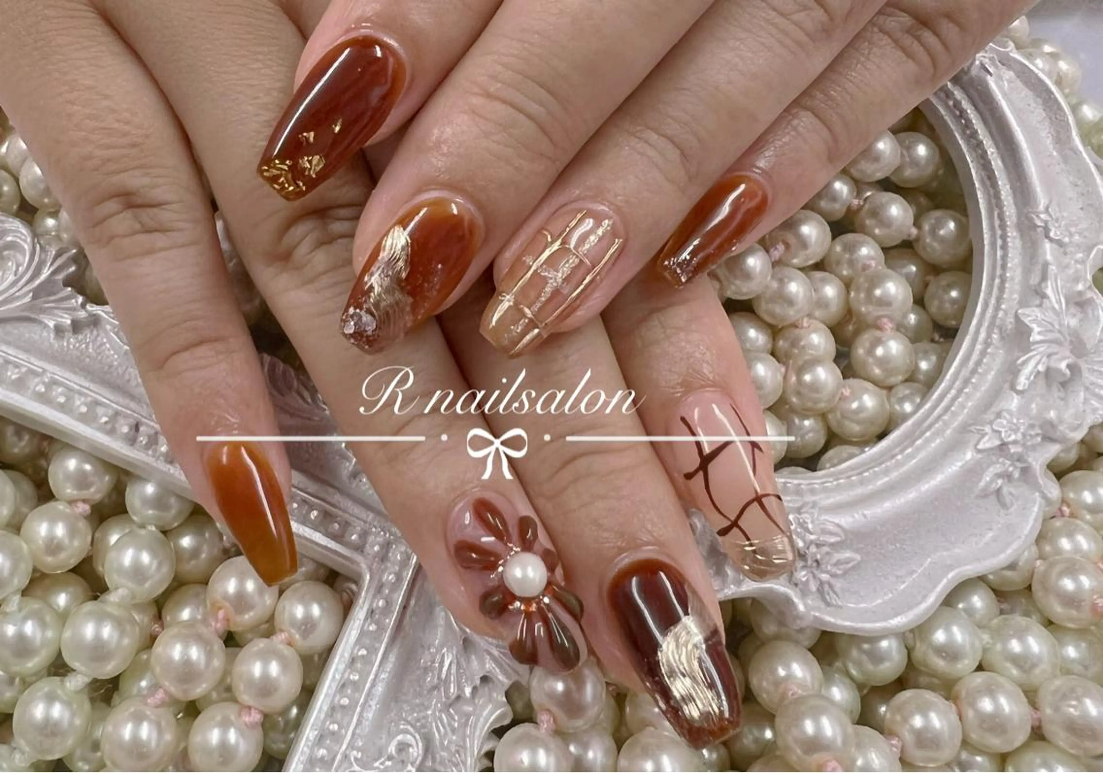 ロング ハンドネイル R NAILSALONのネイルデザイン