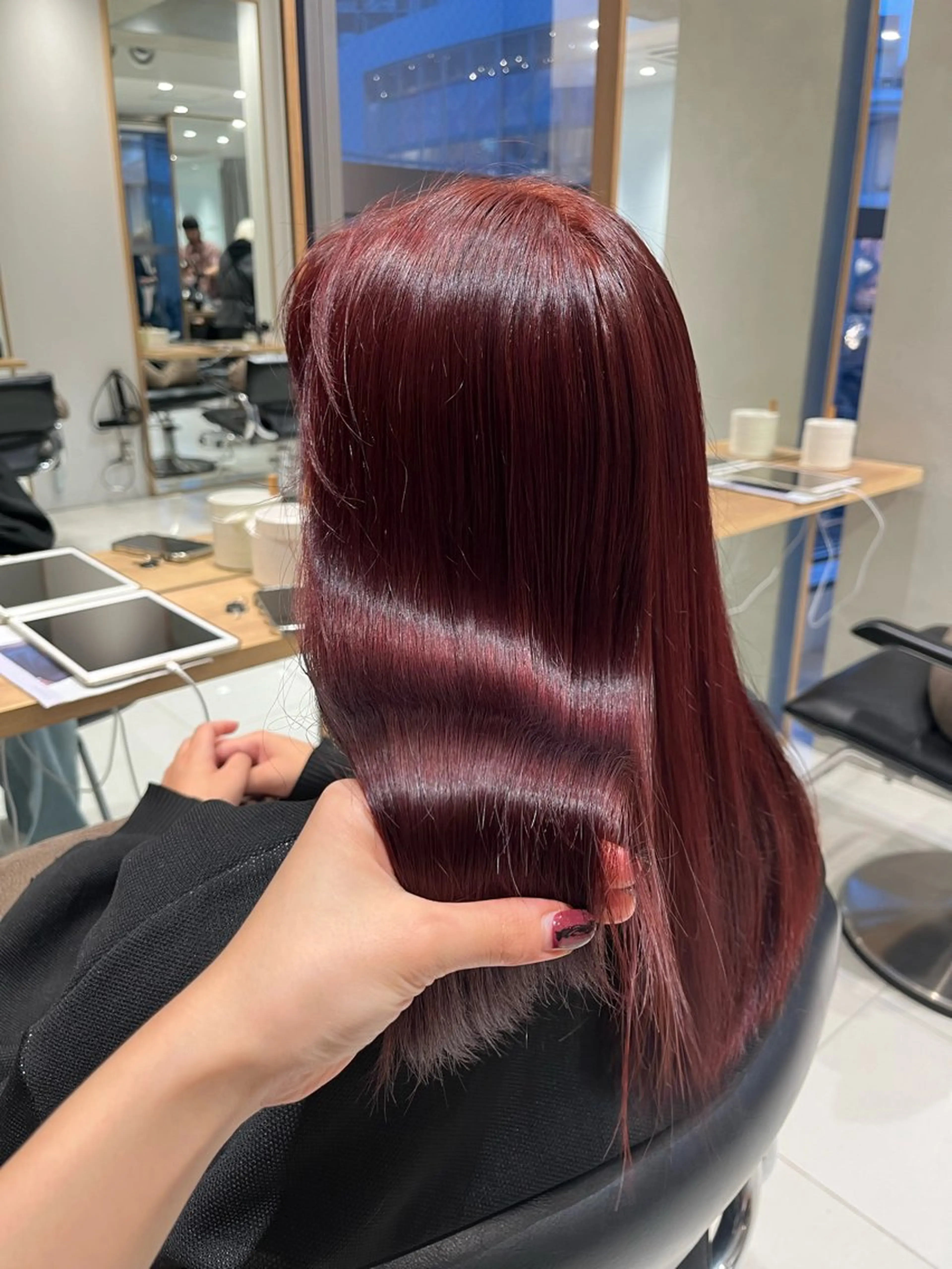 セミロング ヘアカラー トリートメント ヘアセット 艶髪/暖色カラー/ ◎RUKI.のヘアスタイル