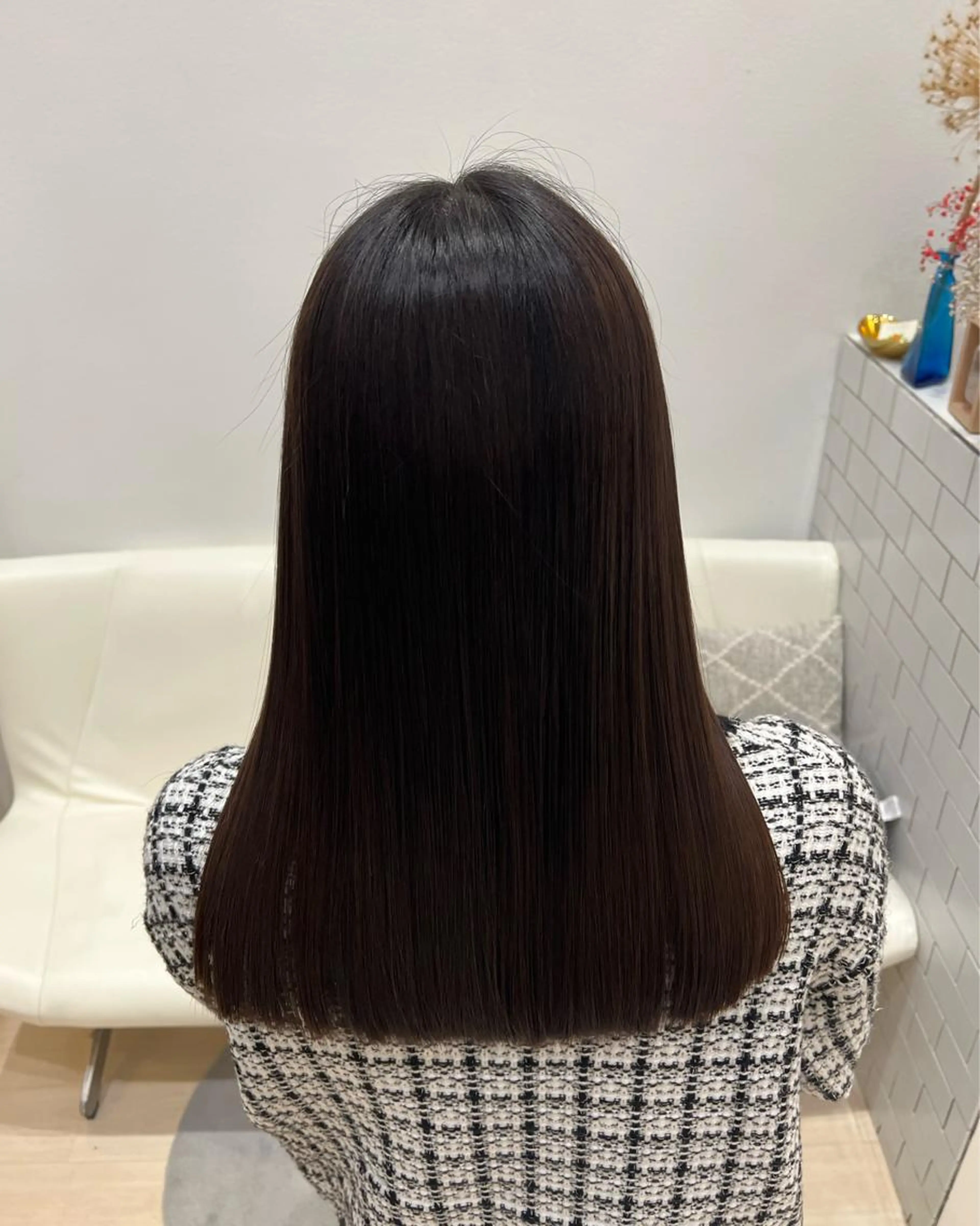 京都で一番艶々になりたい方はｺﾚ‼︎酸性トリートメント🍭 ロング　施術開始時間16時半まででお願い致します🐶の写真