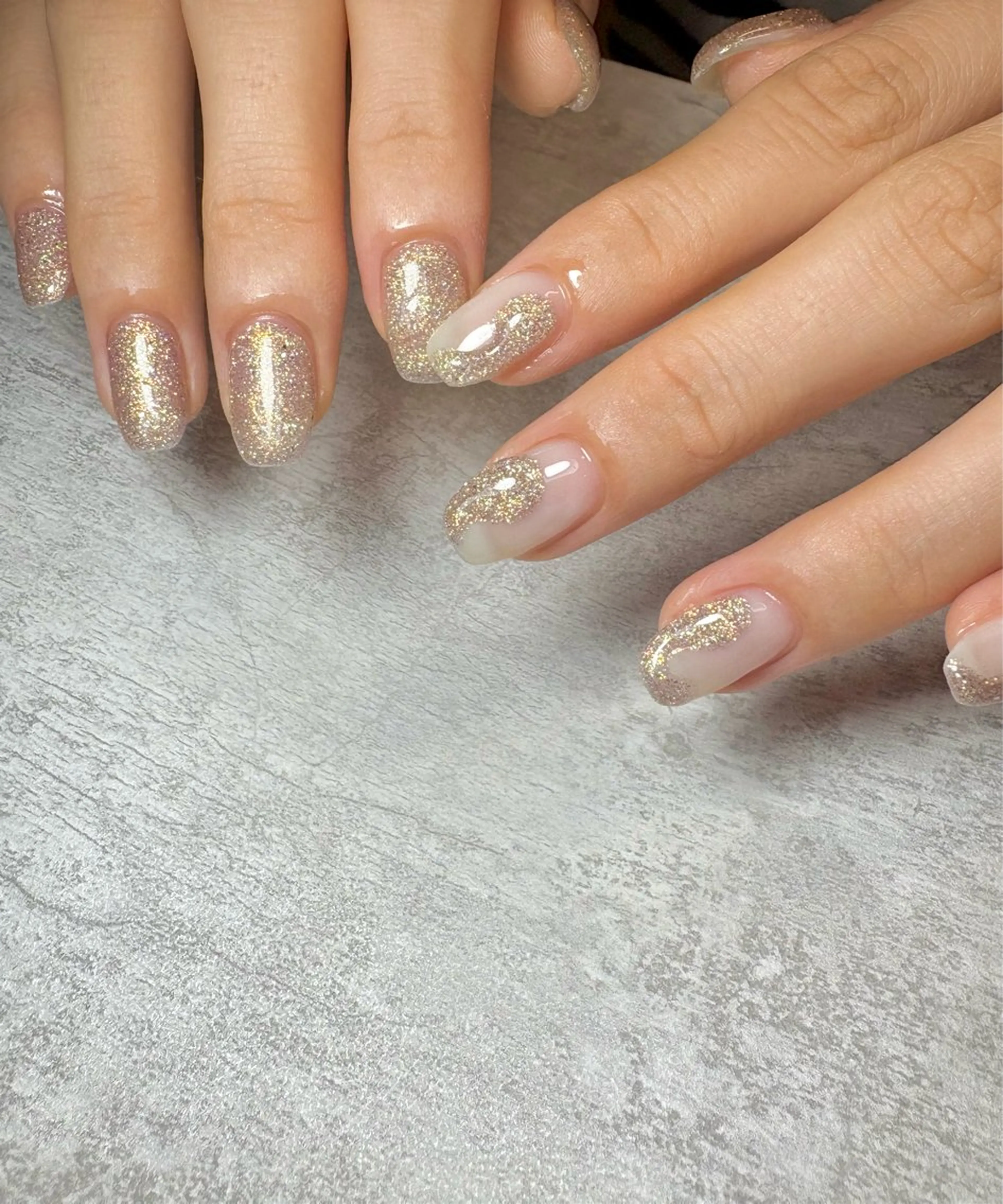 ネイル アートネイル クリアネイル フラッシュネイル 持ち込み ニュアンスネイル BEAUTY GARDEN 【nail salon unseul】所属・nana .のネイルデザイン