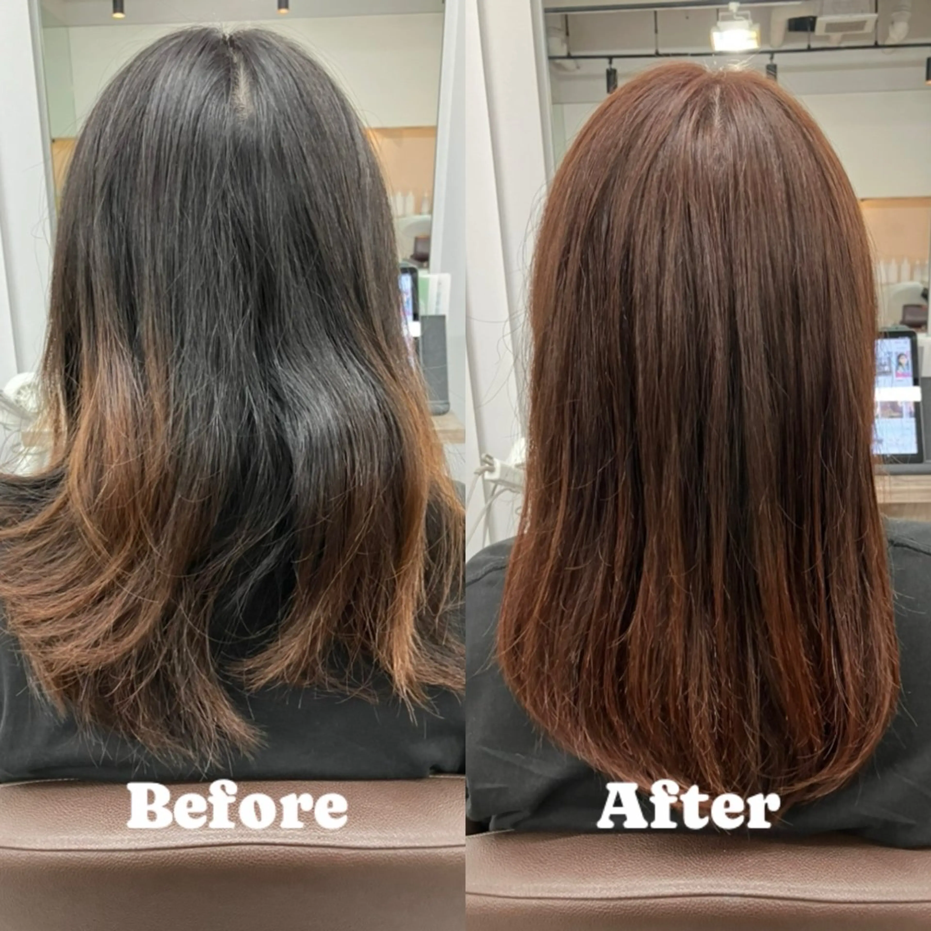 セミロング カラー ヘアカラー 徳永 花怜のヘアスタイル