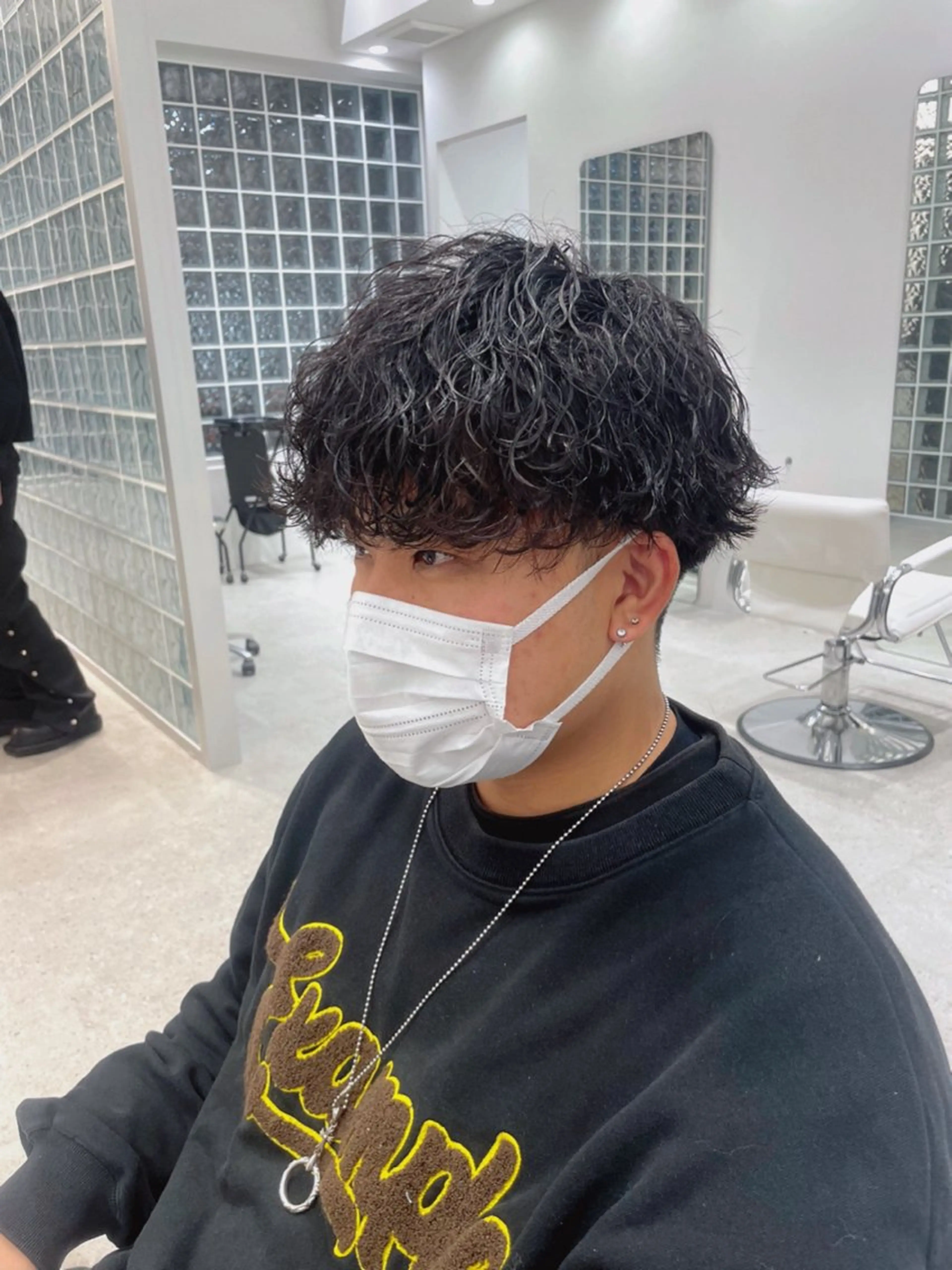 メンズ メンズパーマ 波巻きパーマ 無料ショートモデル 募集中❗️秋山ひらいのヘアスタイル