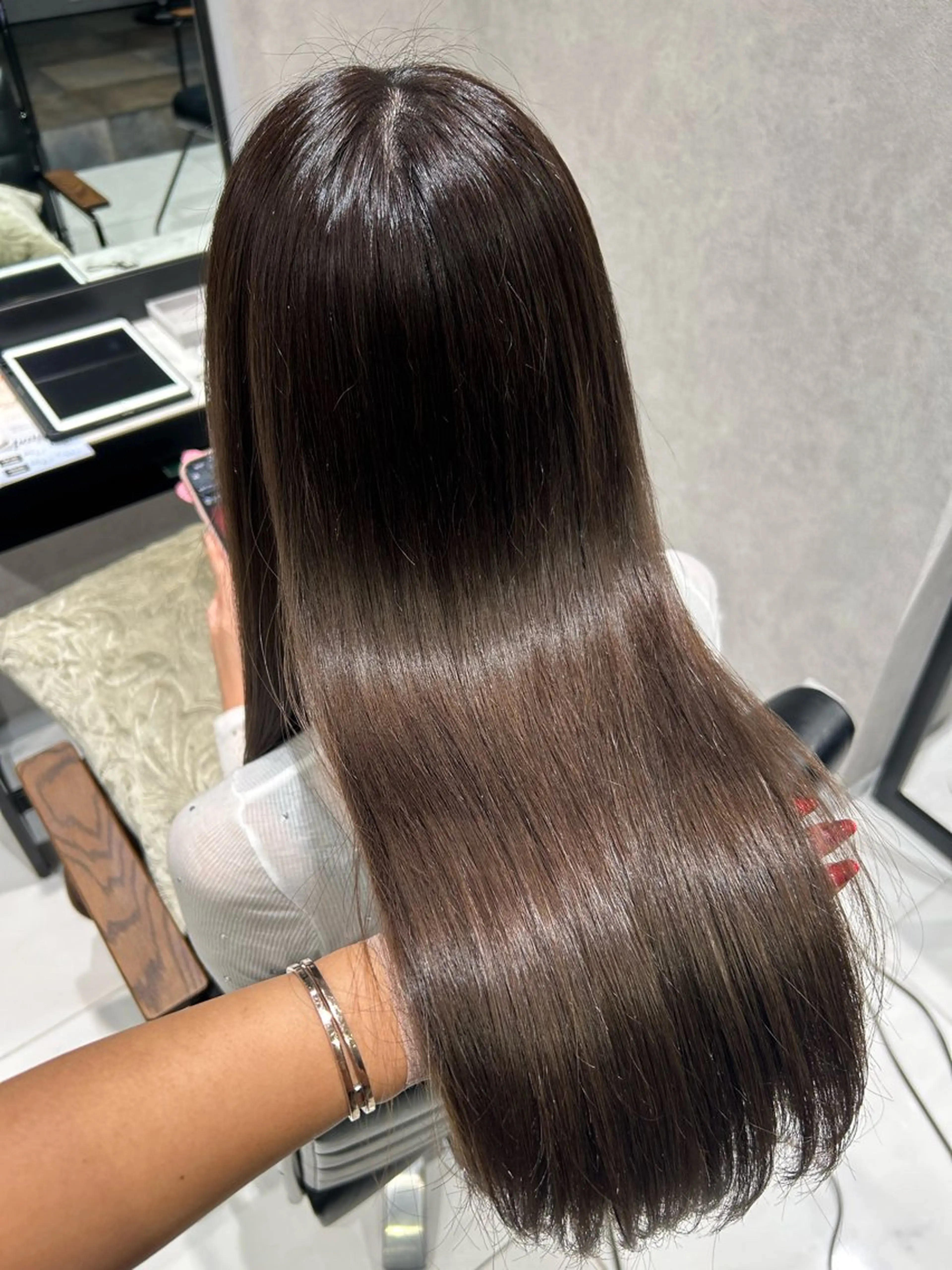 カラー ヘアカラー トリートメント 透明感カラー🩵 束感まつげ🪼海月のヘアスタイル