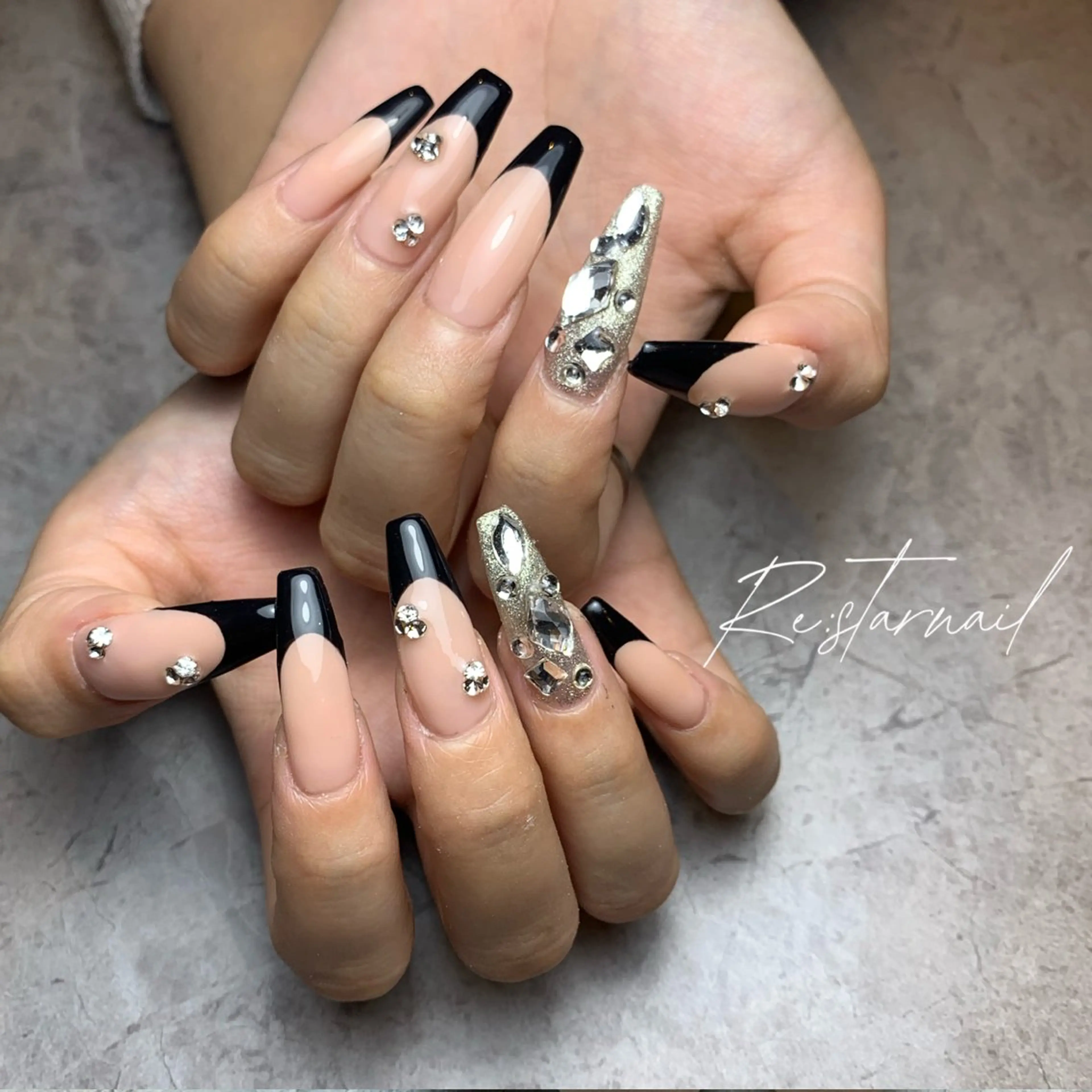 ネイル ロングネイル ハンドネイル Re:star nailのネイルデザイン