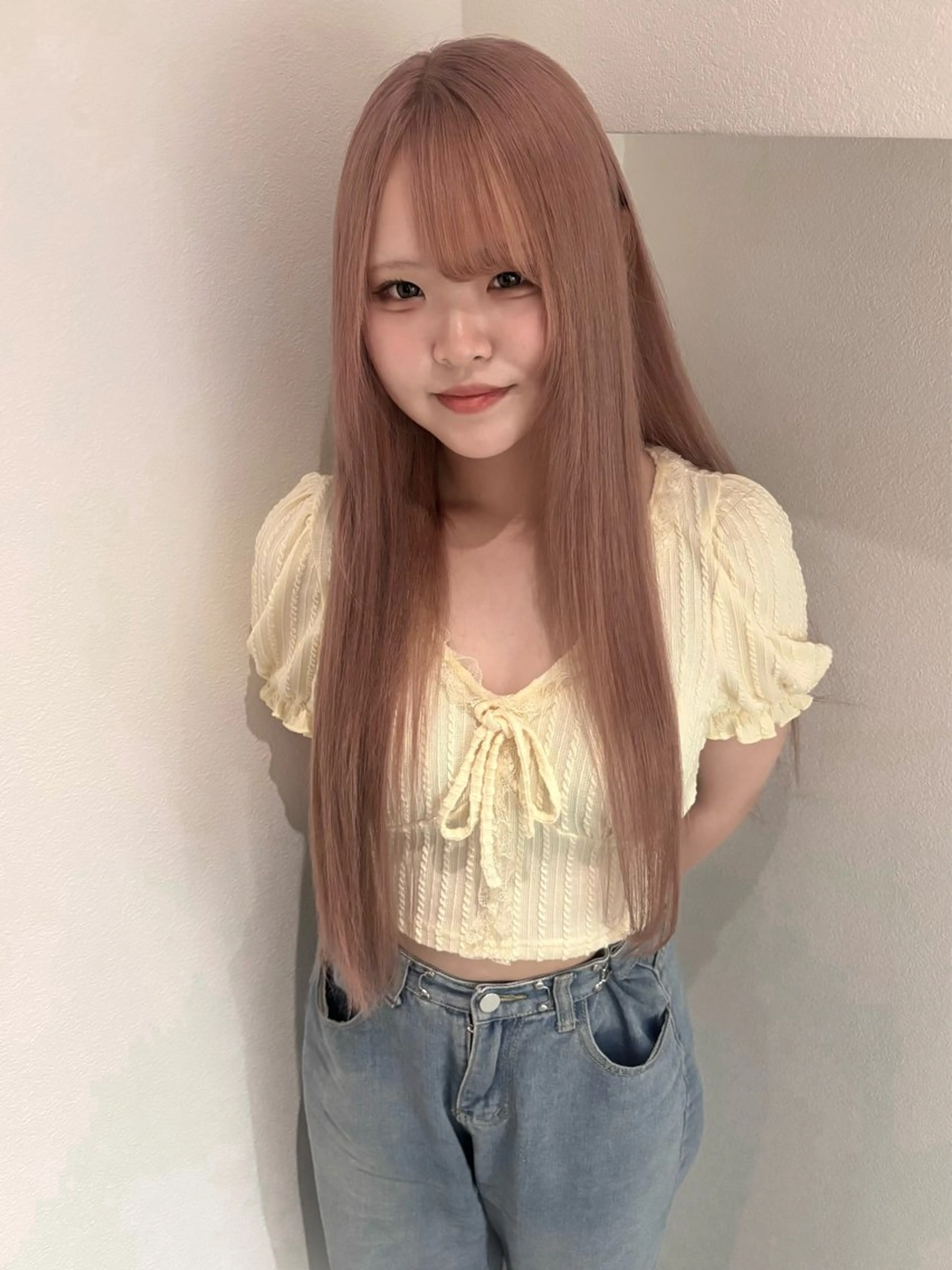 ロング 似合わせカット MONIQA sakae所属・hina/ハイトーン /ピンクカラー🎀のヘアスタイル