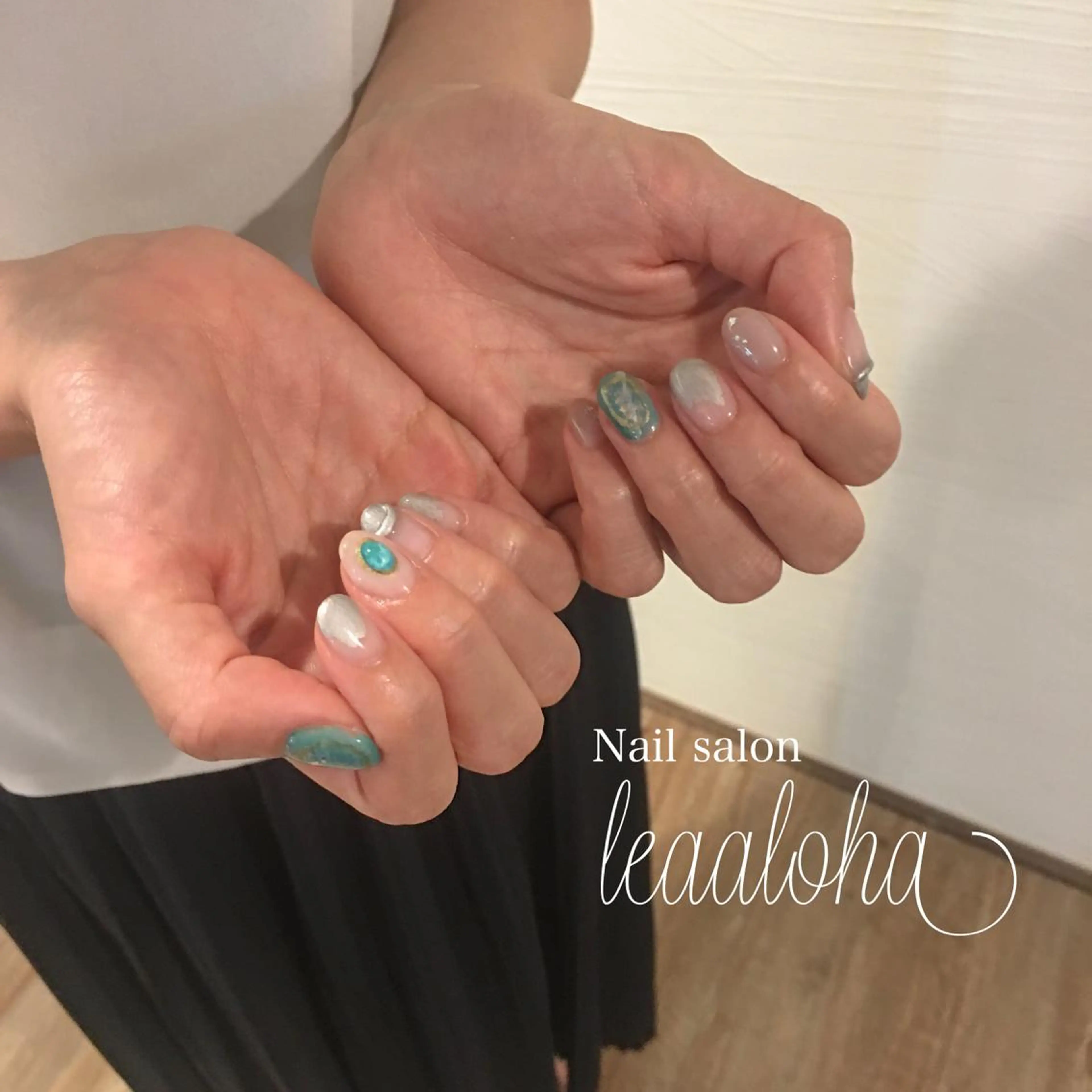 ネイル アートネイル ブラウン フットネイル ジェルネイル ミラーネイル leaaloha　byBROWN HAIR所属・レアアロハ宇都宮 /ネイル.メンズ脱毛のネイルデザイン