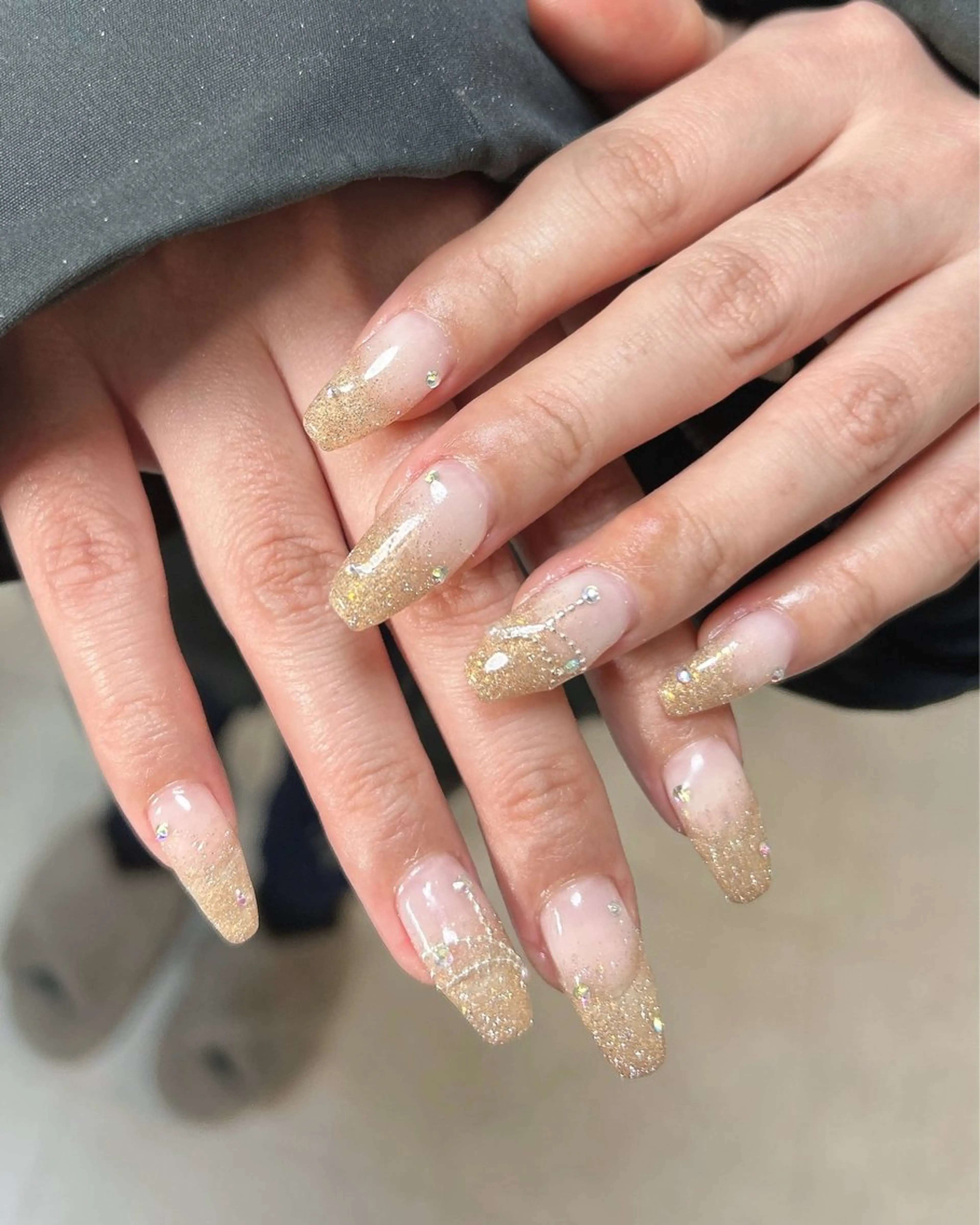 ネイル アートネイル フラッシュネイル キラキラネイル ハンドネイル ten nail salon　かえでのネイルデザイン