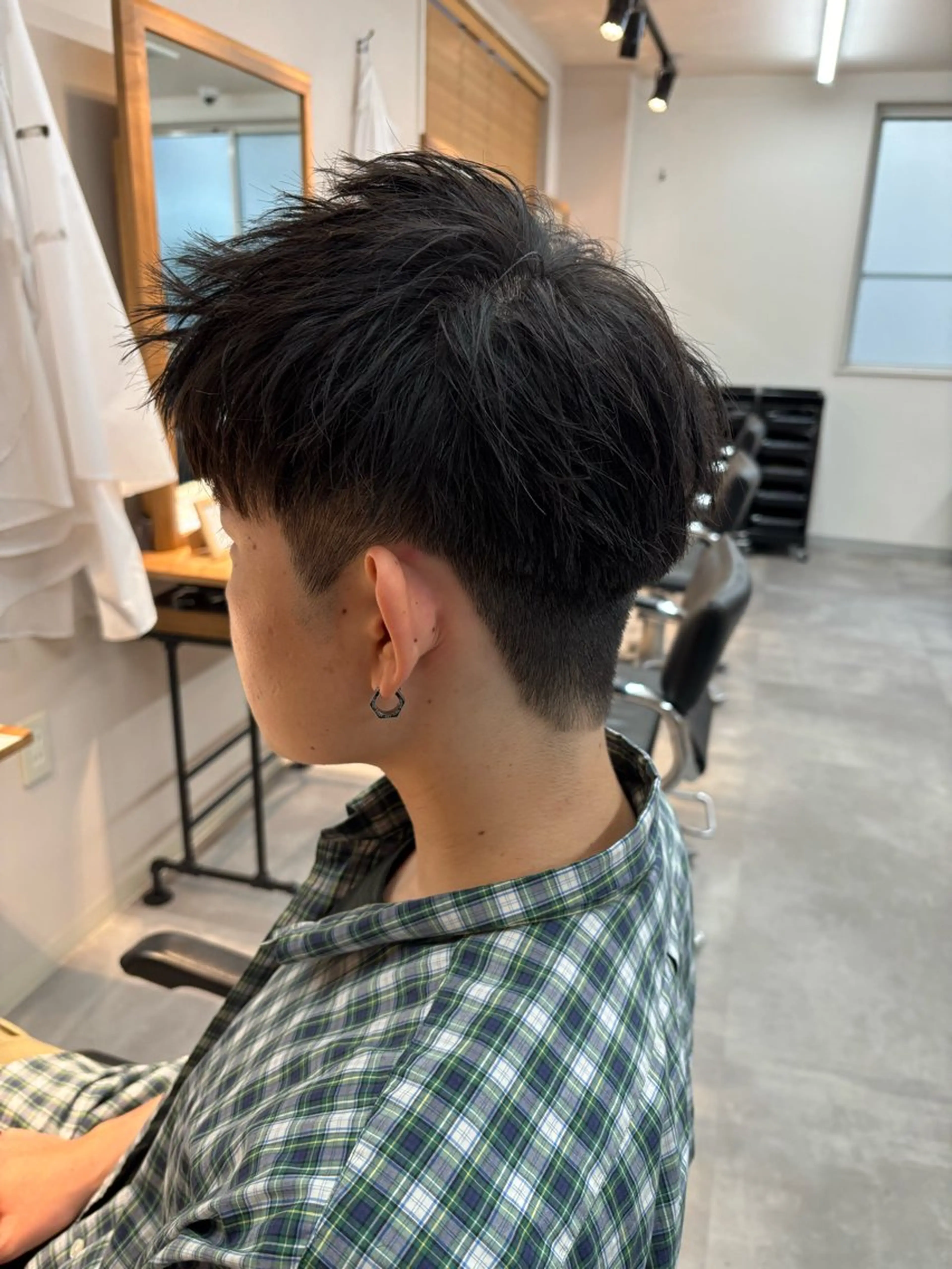 メンズ メンズショート ツーブロック カット 保立/メンズカット 千葉駅フェザーパーマのヘアスタイル
