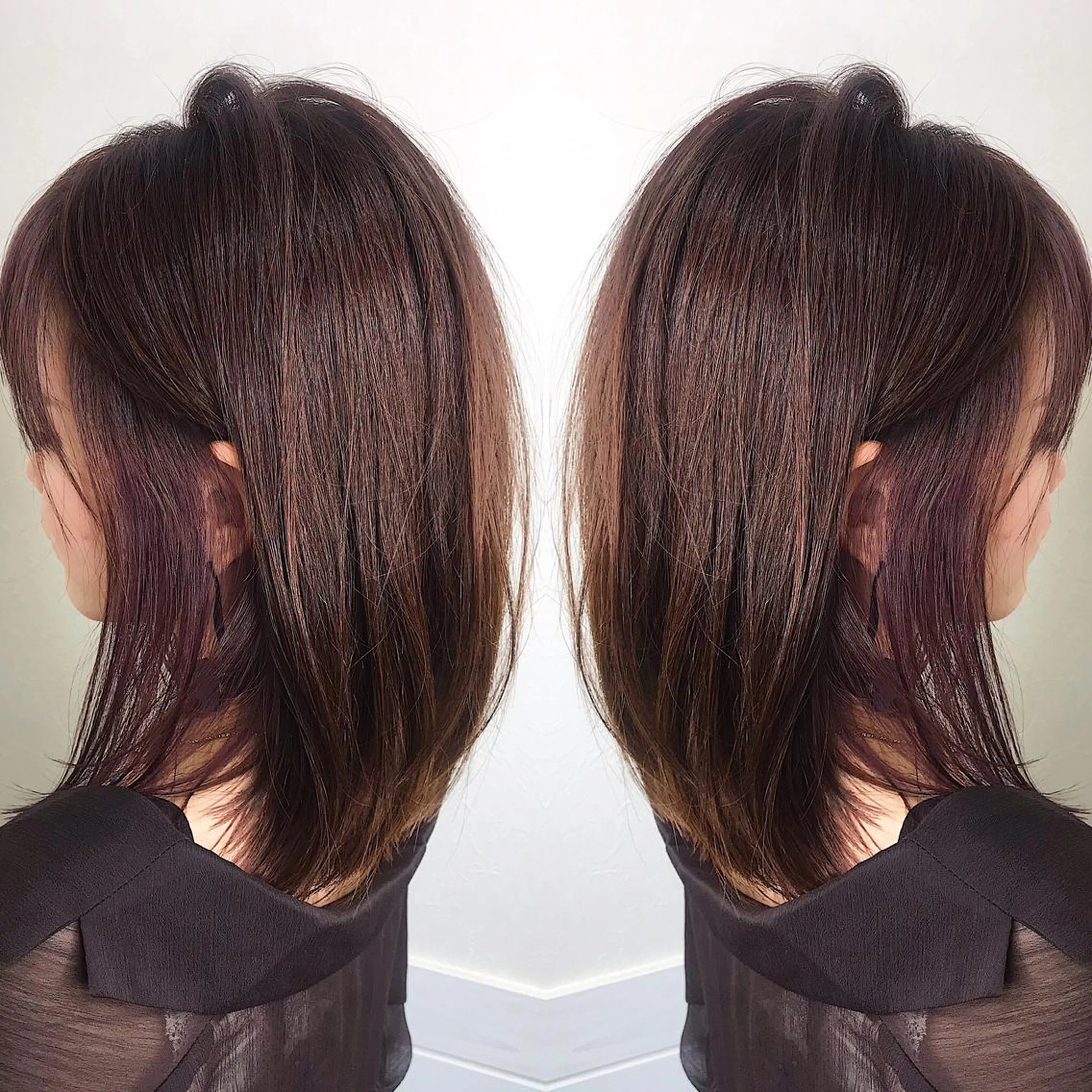 ミディアム カラー ピンクカラー 柴田 祐輔のヘアスタイル