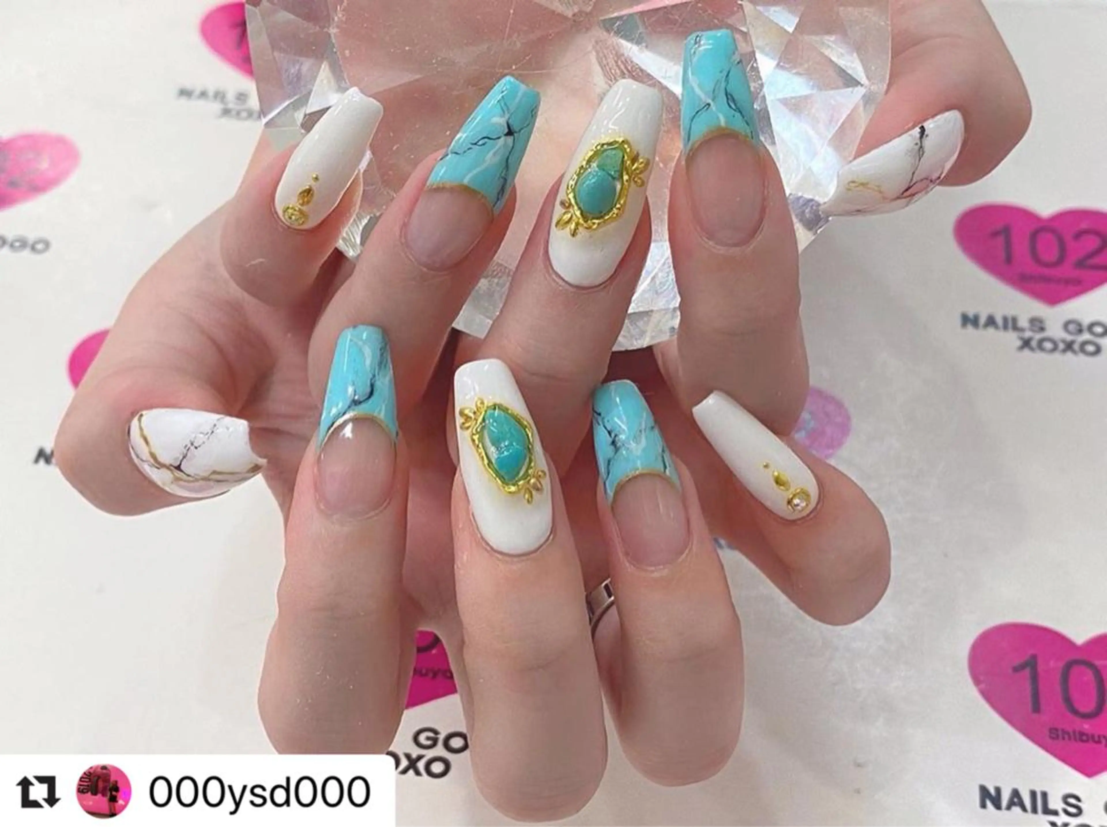 ロング カラー メンズ キッズ ネイル NAILSGOGO shibuyaのネイルデザイン