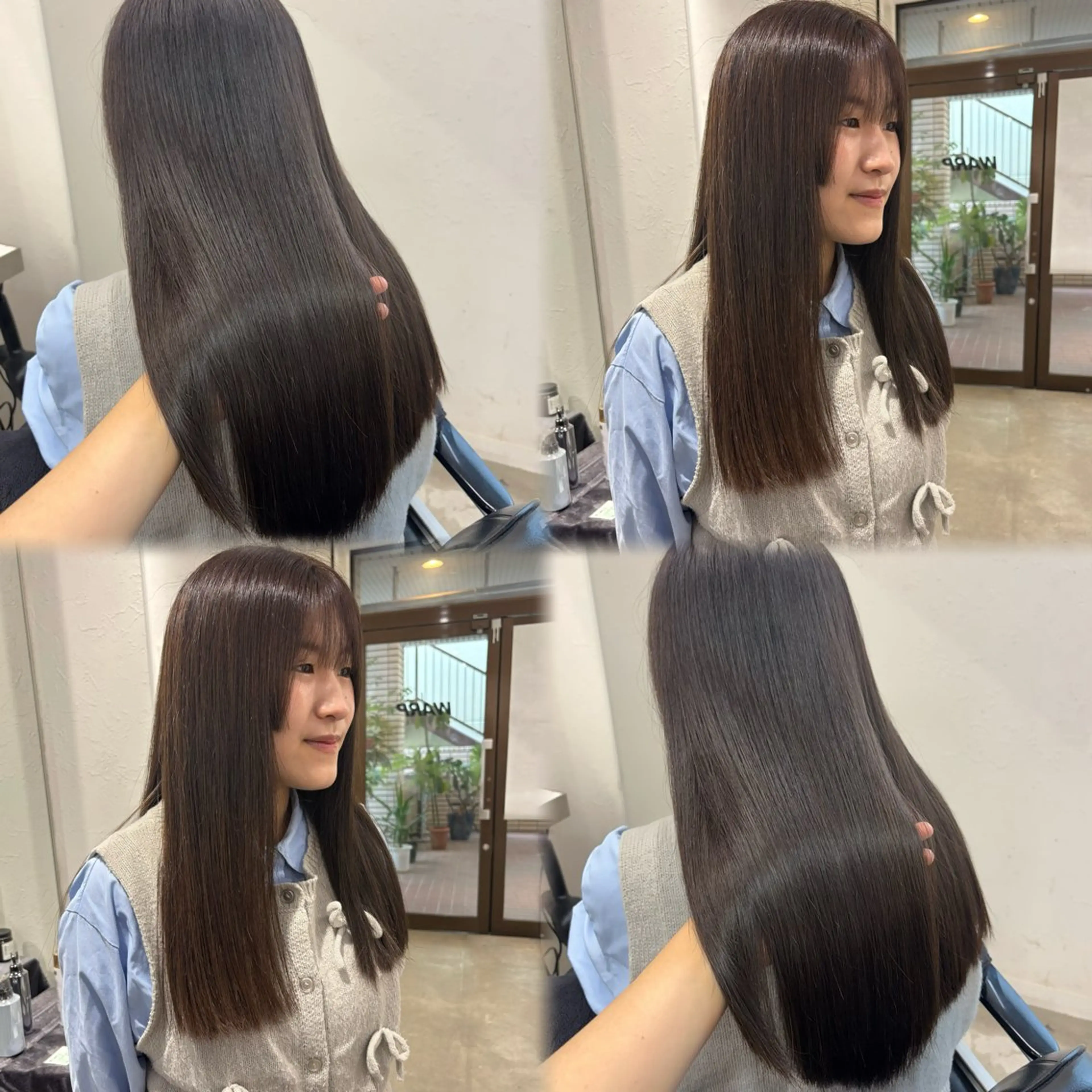 ロング カラー カット ヘアカラー トリートメント 髪質改善/縮毛矯正/ 暖色カラー🎀🪞のヘアスタイル