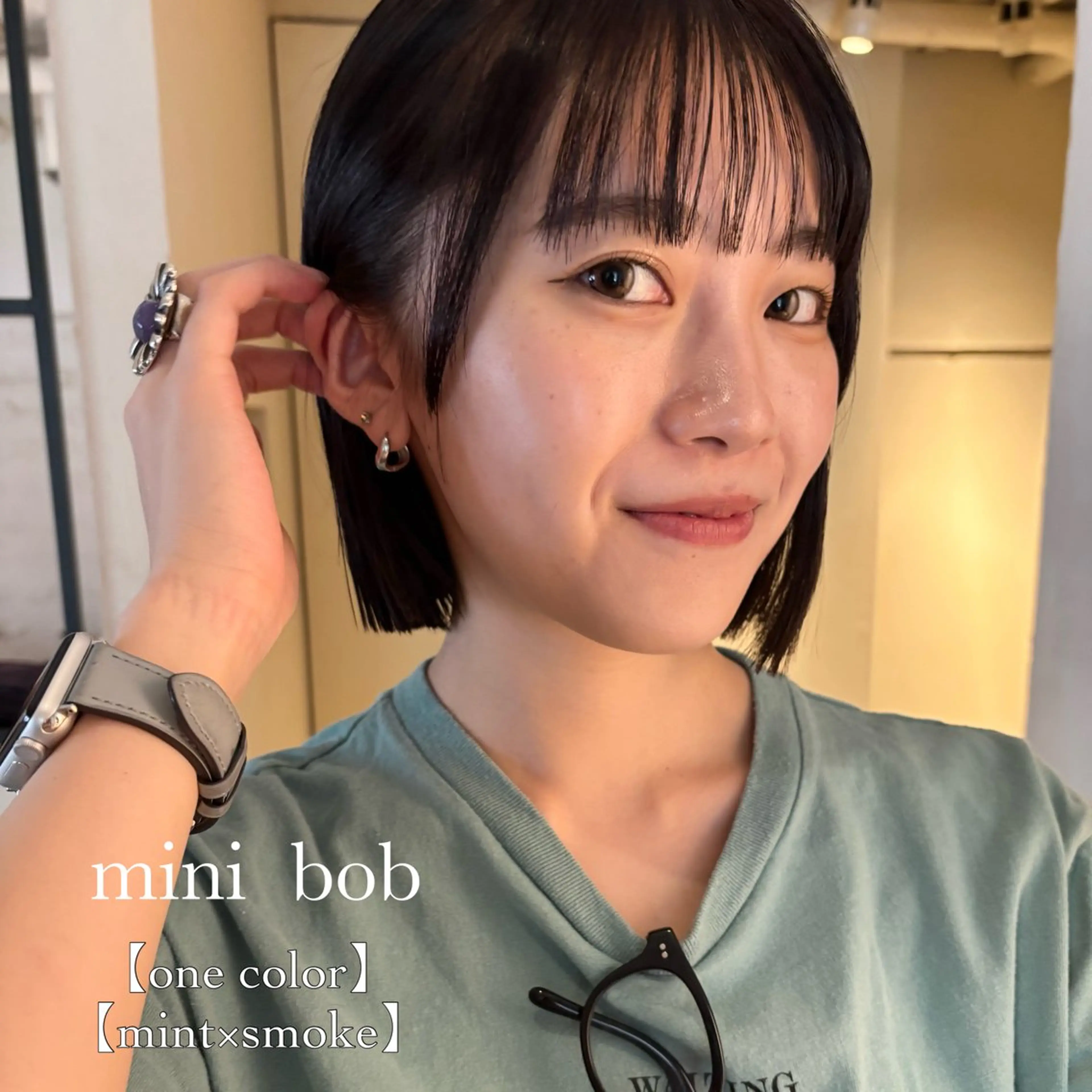 ミディアム カラー カット ヘアカラー ⌇透明感color 🎀ᴍᴇɢᴜᴍɪ ⌇のヘアスタイル