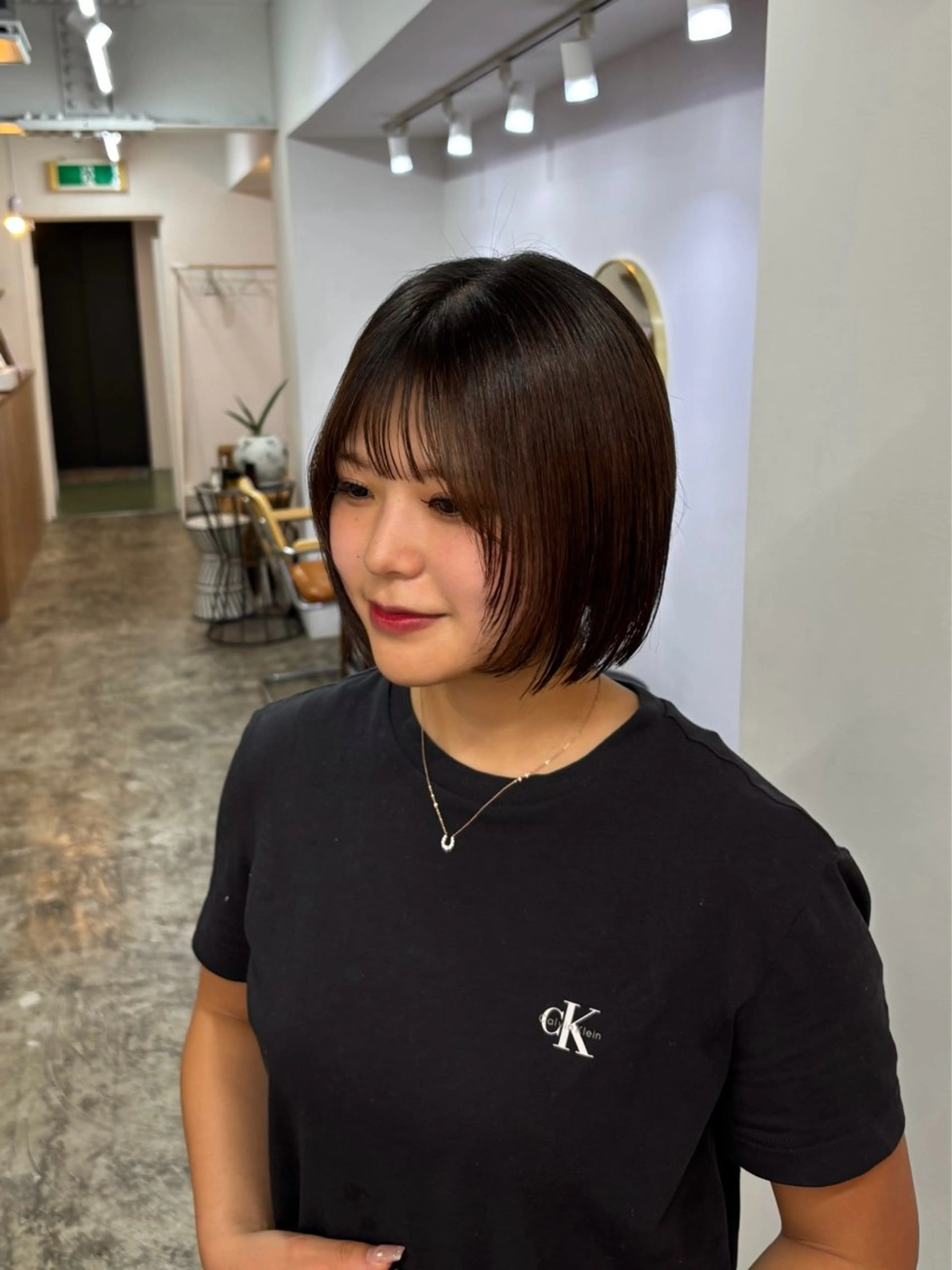 ショート ボブ 顔まわりレイヤー 顔周りカット レイヤーカット ナナ/大阪心斎橋/ ボブカット/デザインのヘアスタイル
