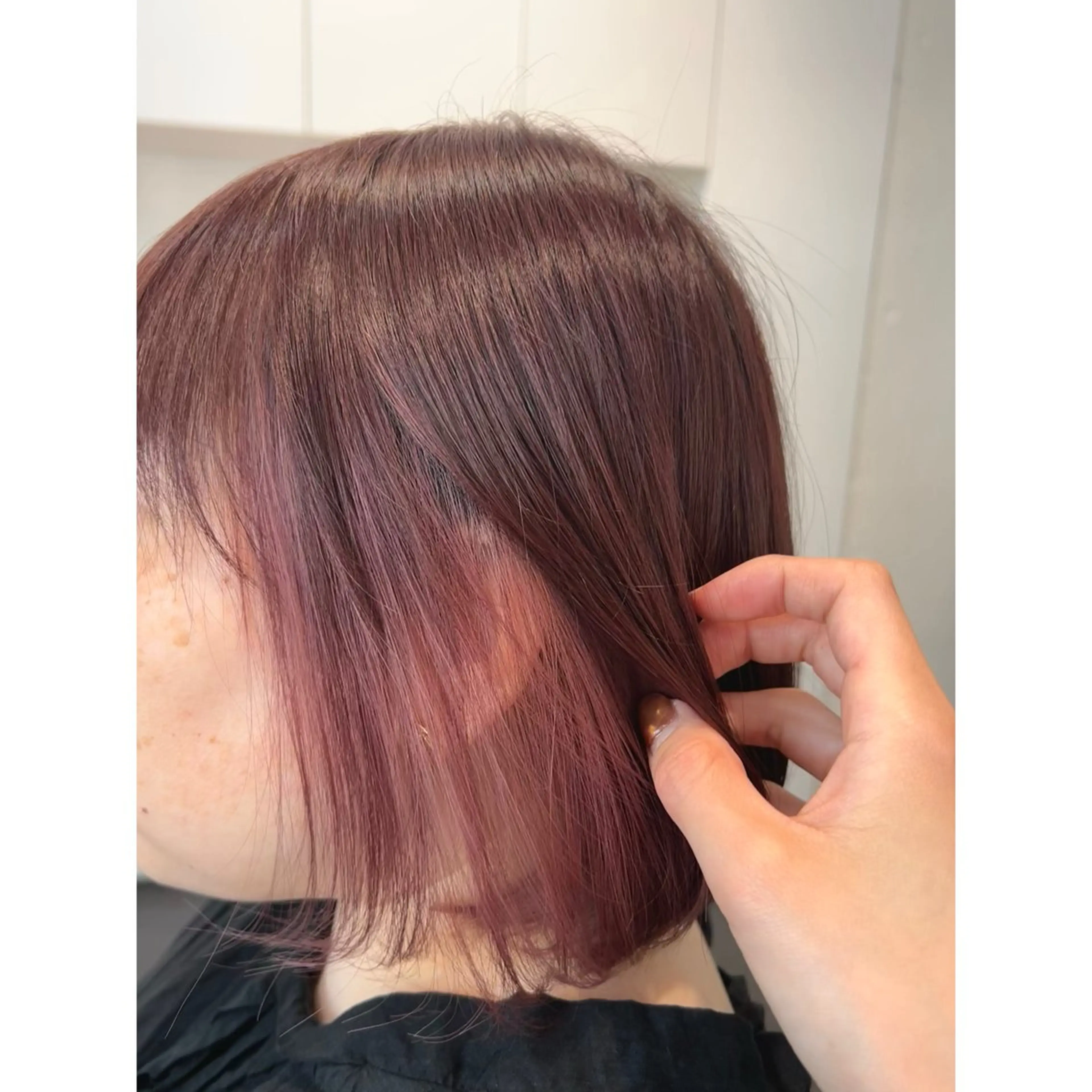 ショート カラー インナーカラー ピンクカラー トリートメント カット ヘアカラー Mplus  二子玉川所属・◎鹿嶋◎暖色ｶﾗｰ /ﾒﾝｽﾞﾊﾟｰﾏのヘアスタイル