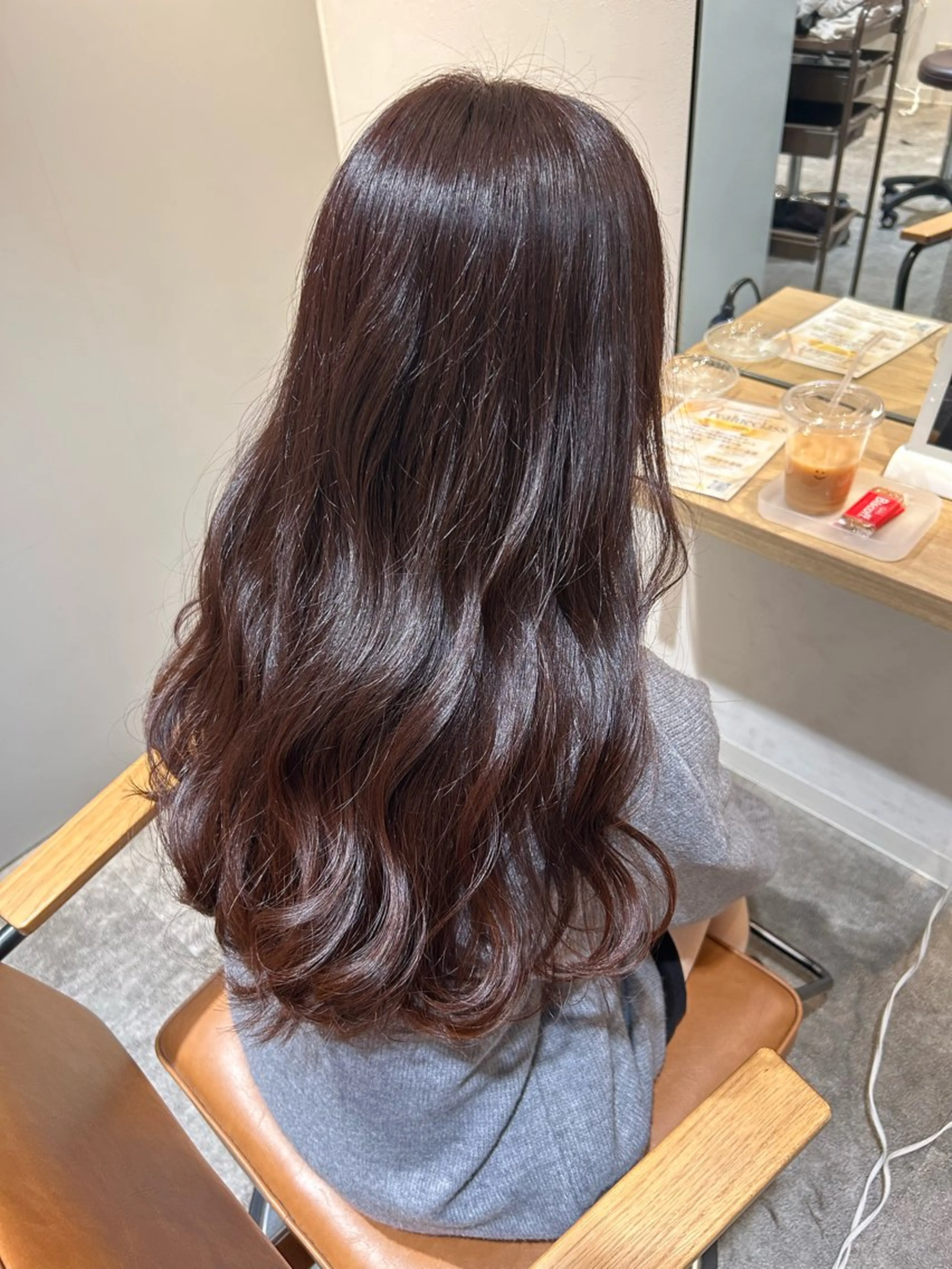 ロング チョコレートブラウン 髪質改善/艶感カラー 中村吉平のヘアスタイル