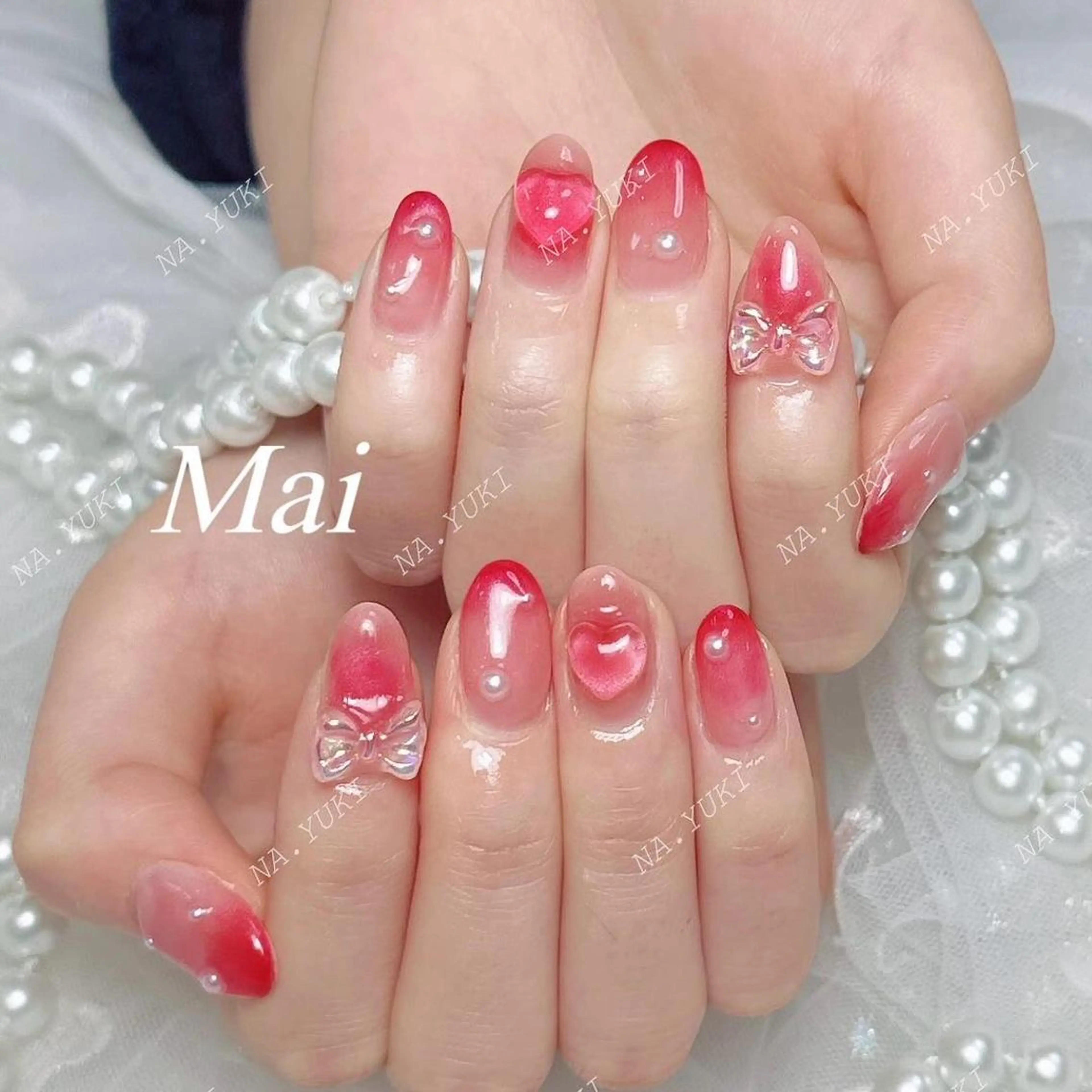 ネイル ハンドネイル ハンドケア 🌷 Mooning 🌷のネイルデザイン