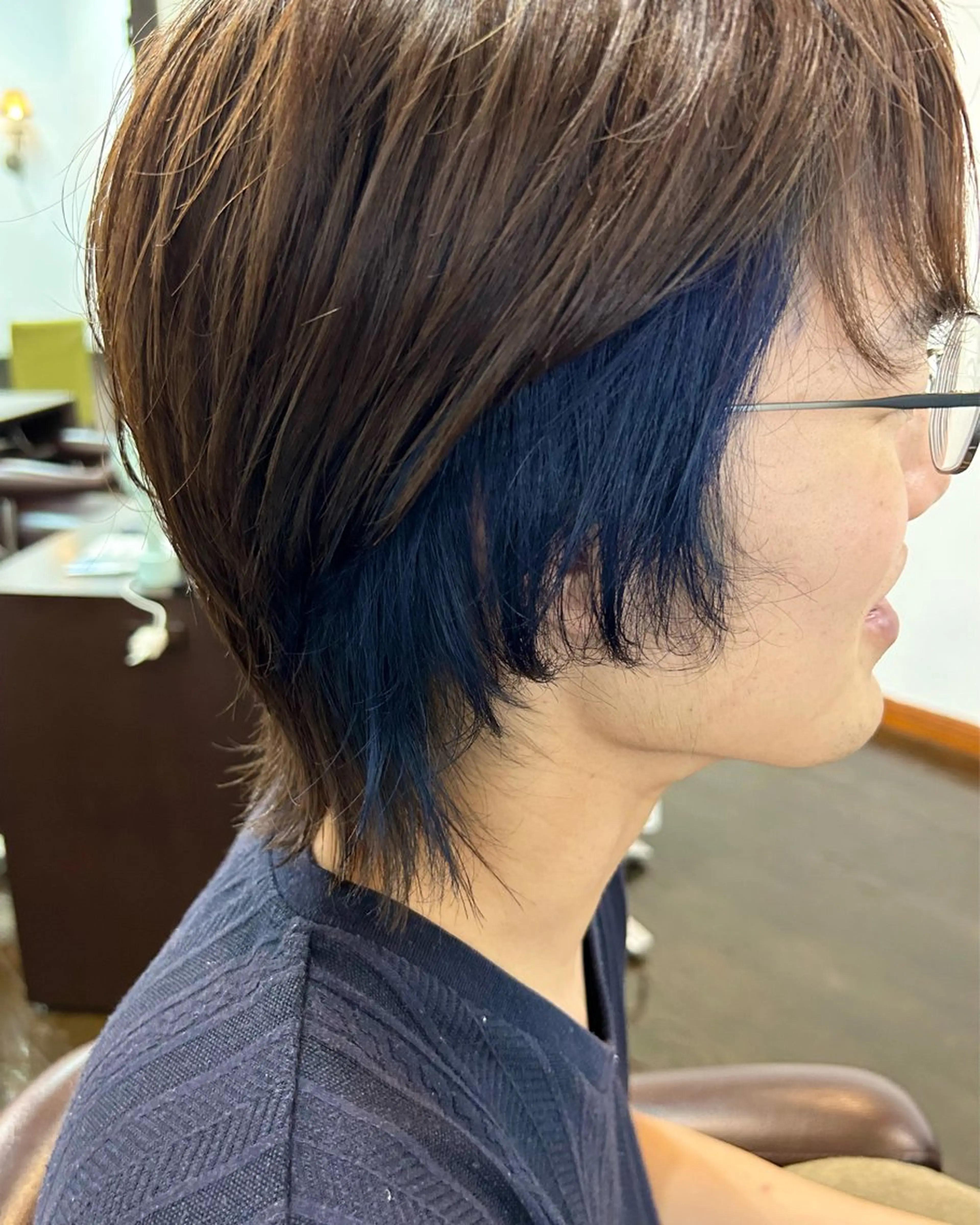 カラー ブルーカラー インナーカラー 坂本 瑞季のヘアスタイル