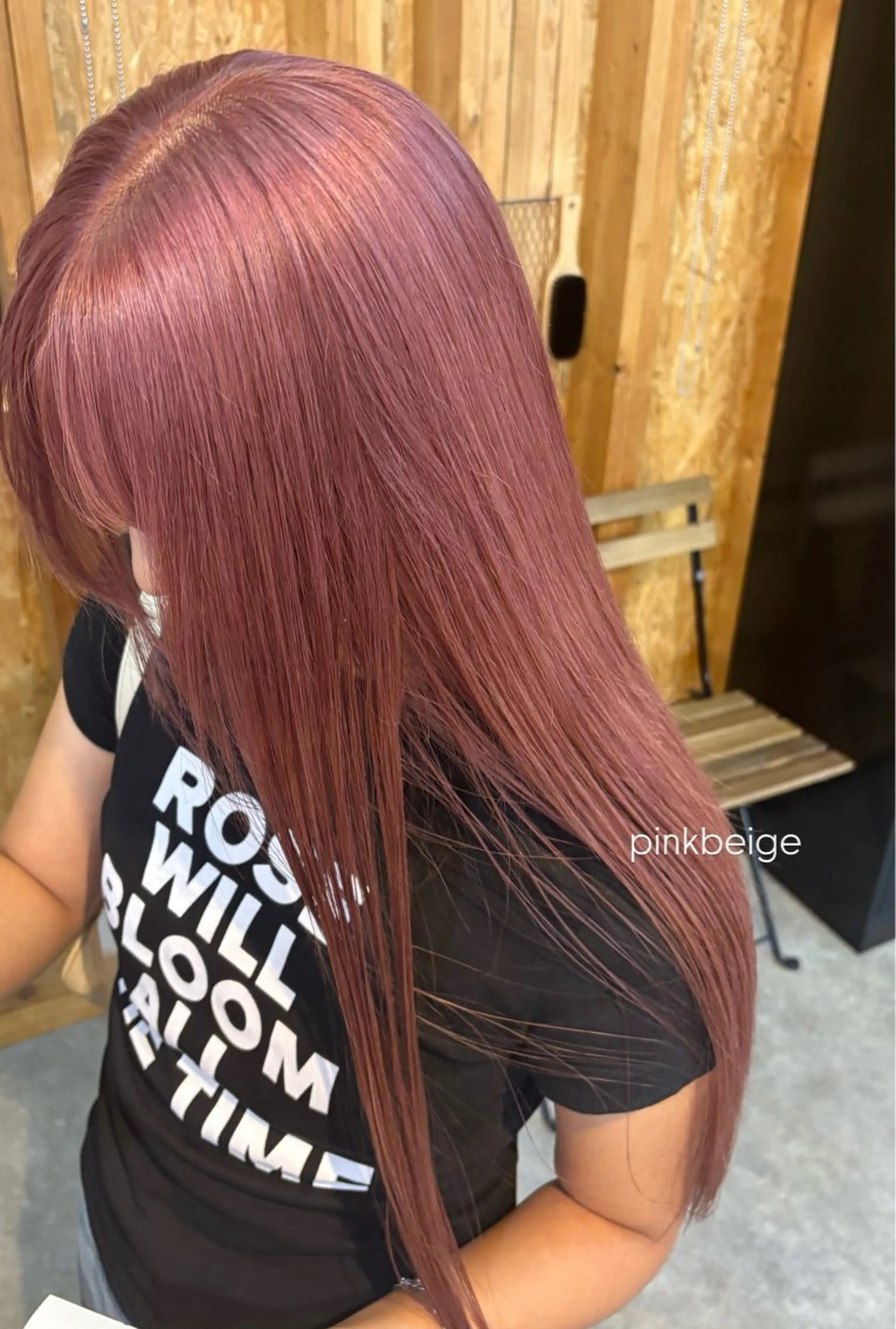 カラー ベージュカラー ピンクカラー ピンクベージュ ヘアカラー トリートメント 🩷推し活カラー ぷつっとボブchiaのヘアスタイル